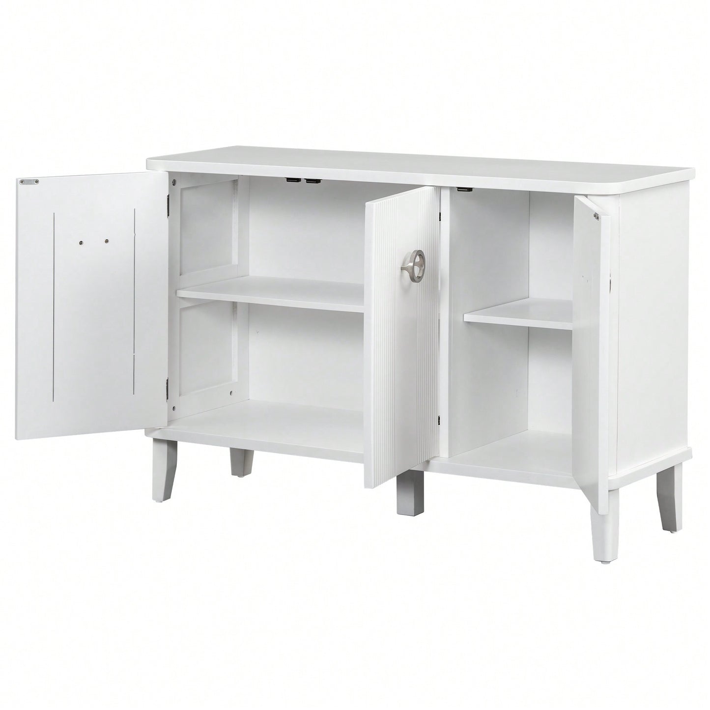 Atmospheric Solid Wood Veneer Cabinet With Three Acacia Doors Adjustable For Study Corridors And Entrances