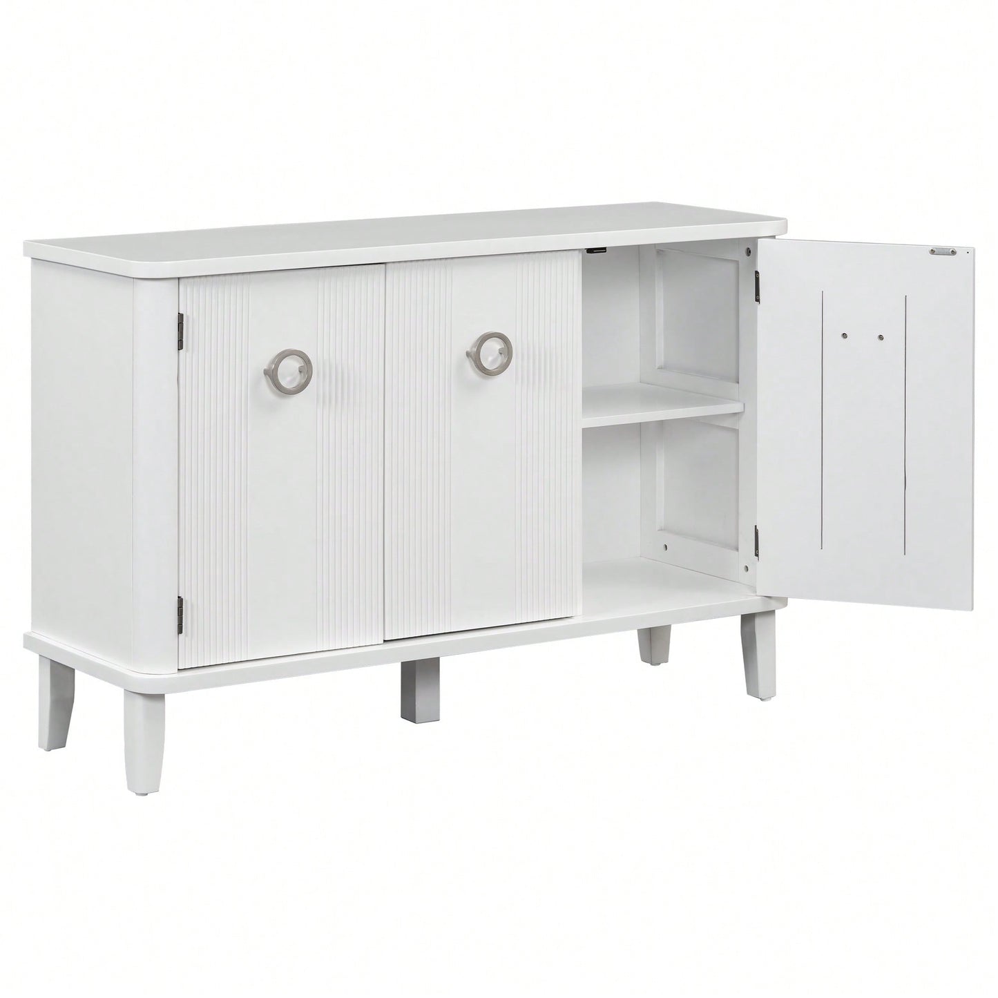 Atmospheric Solid Wood Veneer Cabinet With Three Acacia Doors Adjustable For Study Corridors And Entrances