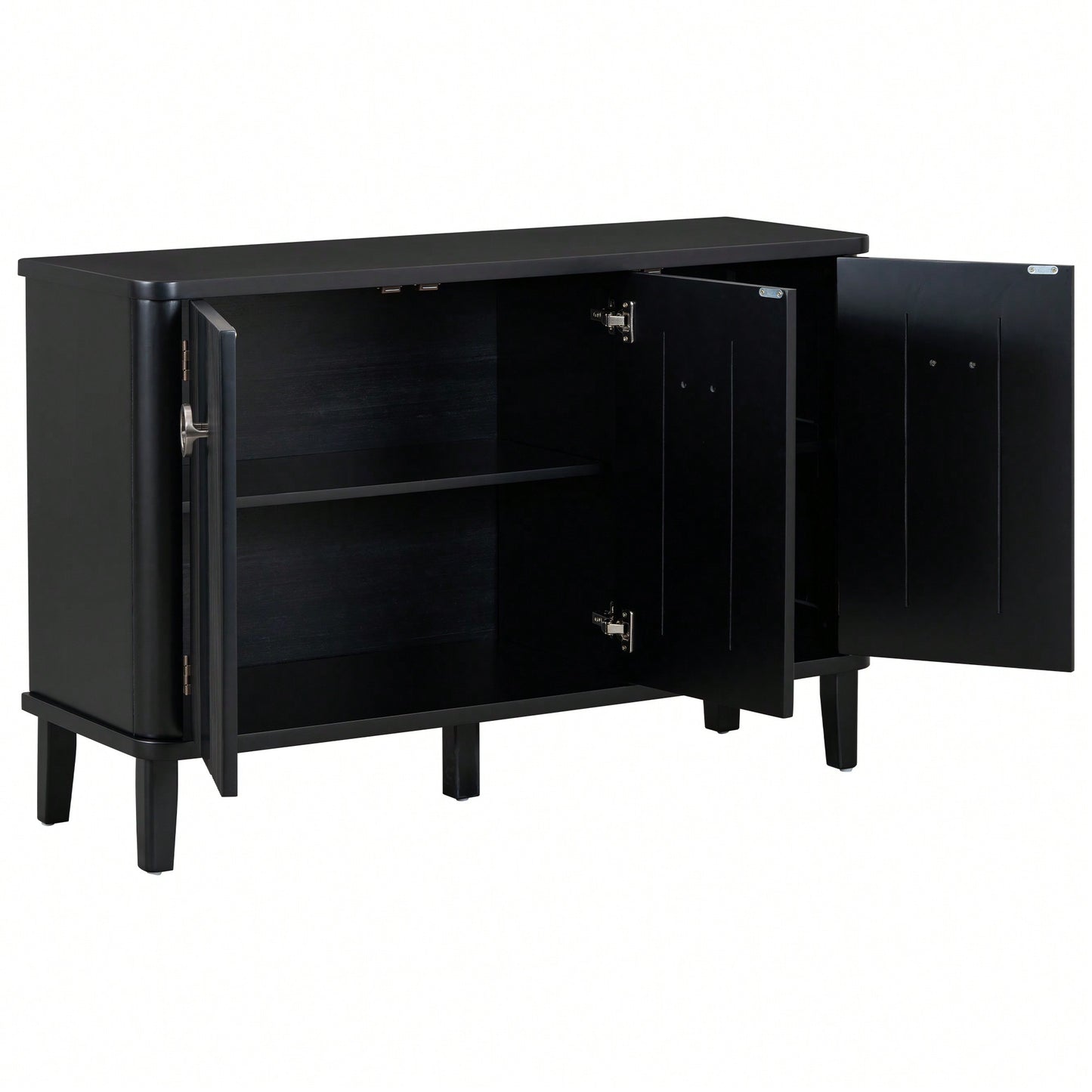 Atmospheric Solid Wood Veneer Cabinet With Three Acacia Doors Adjustable For Study Corridors And Entrances