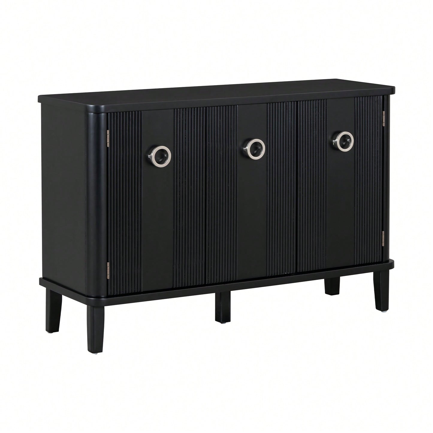 Atmospheric Solid Wood Veneer Cabinet With Three Acacia Doors Adjustable For Study Corridors And Entrances