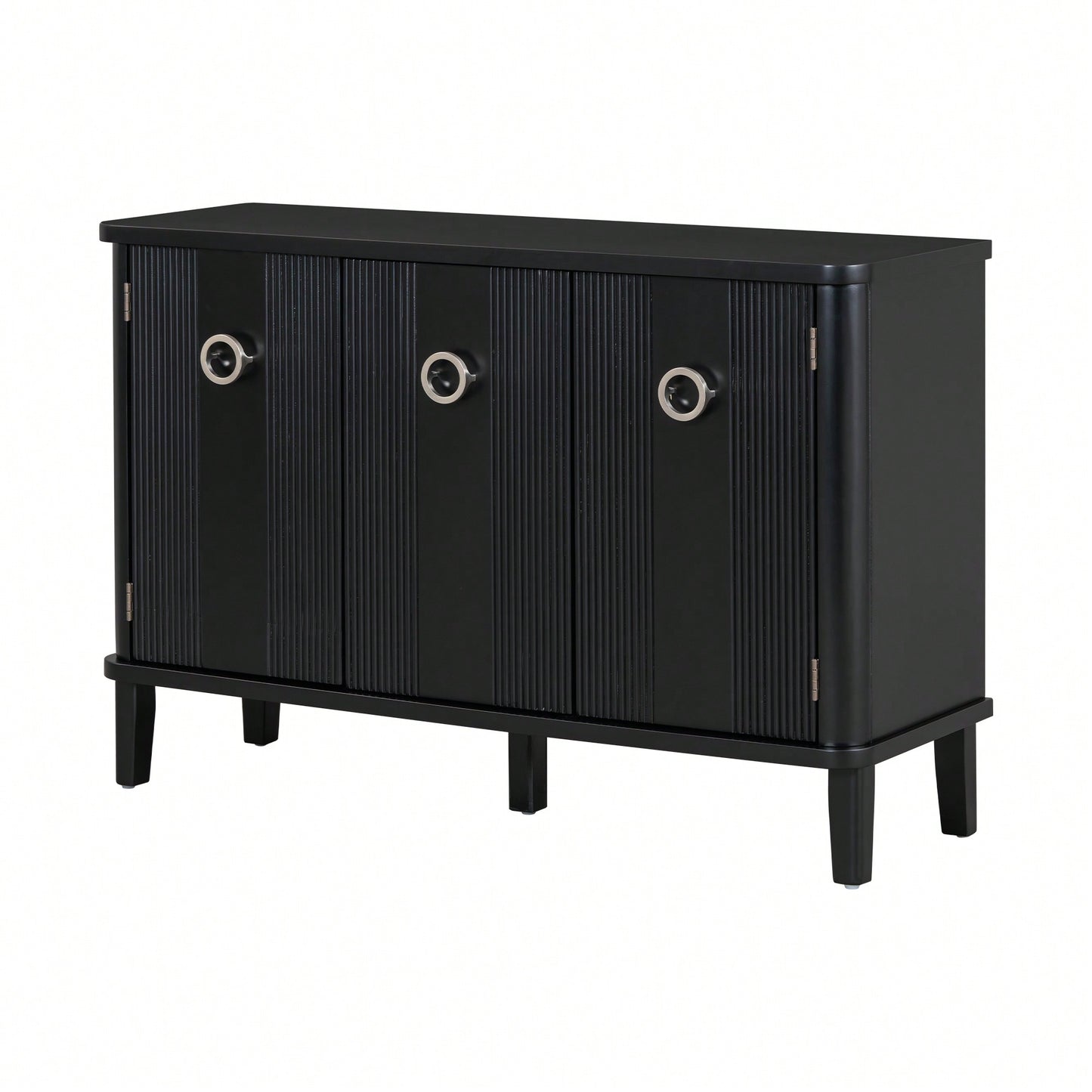 Atmospheric Solid Wood Veneer Cabinet With Three Acacia Doors Adjustable For Study Corridors And Entrances