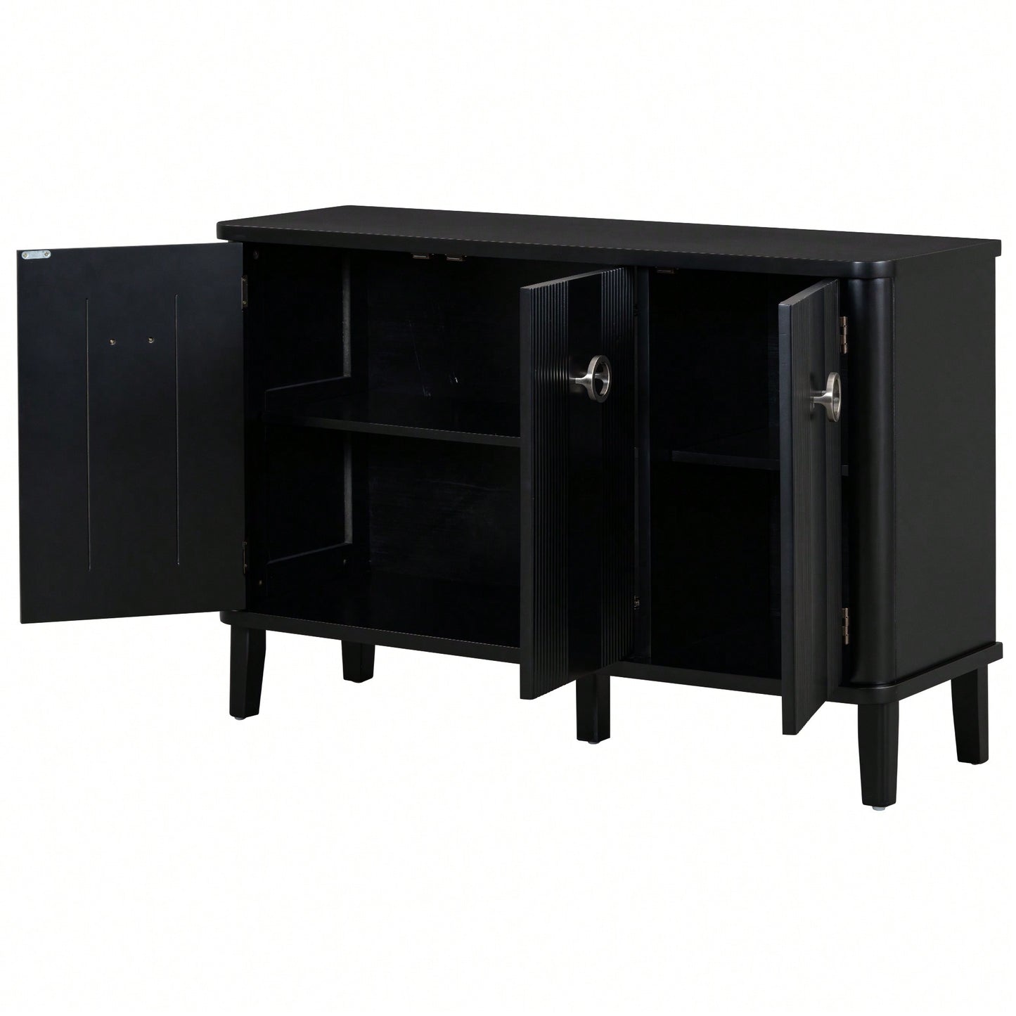Atmospheric Solid Wood Veneer Cabinet With Three Acacia Doors Adjustable For Study Corridors And Entrances