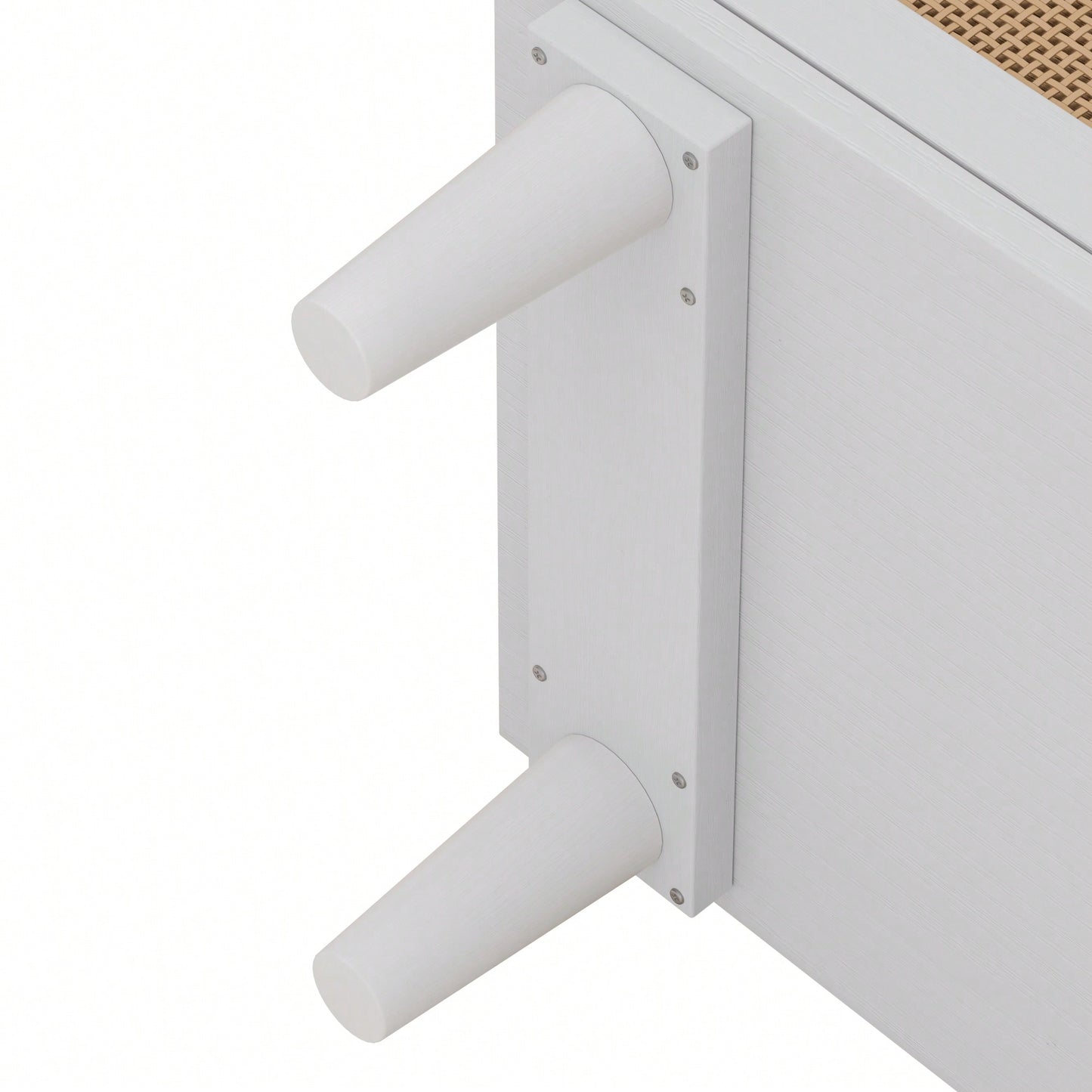 6-Drawer Rattan Storage Cabinet For Bedroom And Living Room In White