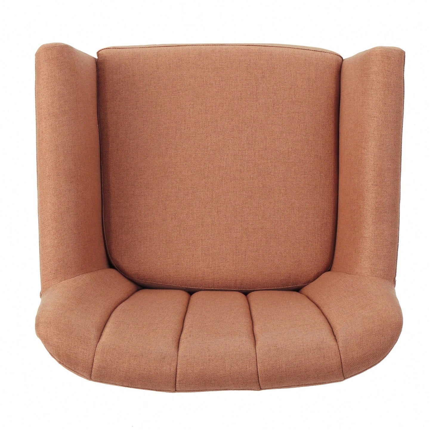 Stylish Orange And Natural Mid-Century Modern Fabric Club Chair For Living Room 27.6D X 28.3W X 31.5H