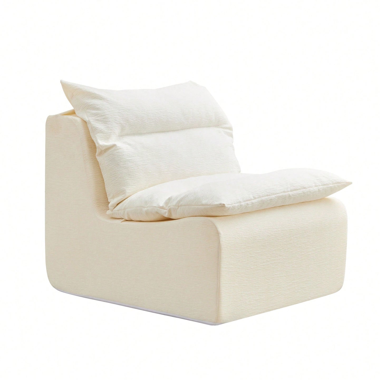 Comfortable Armless Floor Chair For Living Room Bedroom Office Leisure Seating In Green