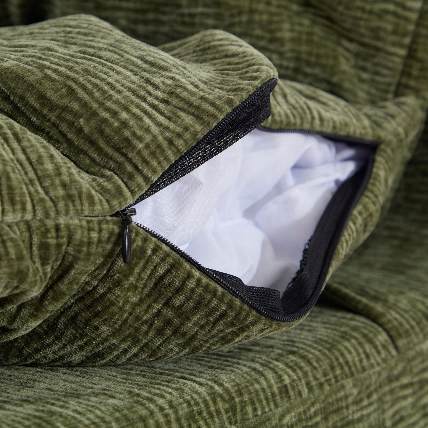 Comfortable Armless Floor Chair For Living Room Bedroom Office Leisure Seating In Green