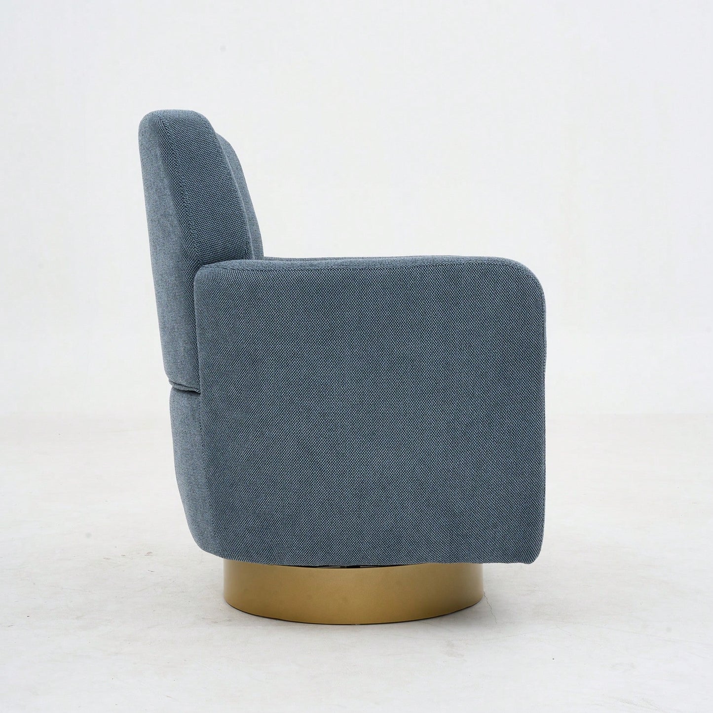 Ergonomic 360-Degree Rotating Armchair In Skin-Friendly Cotton Linen For Living Room And Bedroom Decor