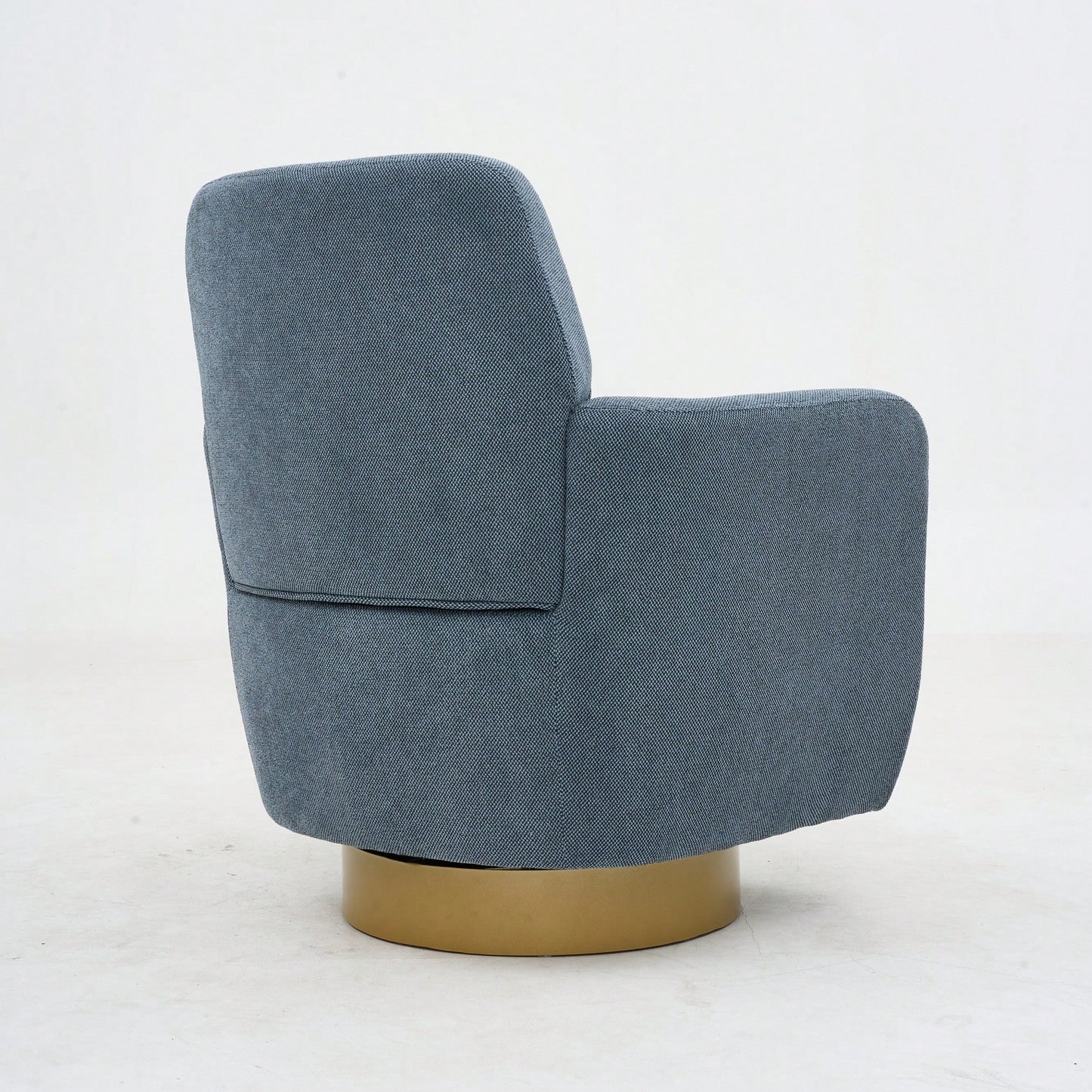Ergonomic 360-Degree Rotating Armchair In Skin-Friendly Cotton Linen For Living Room And Bedroom Decor