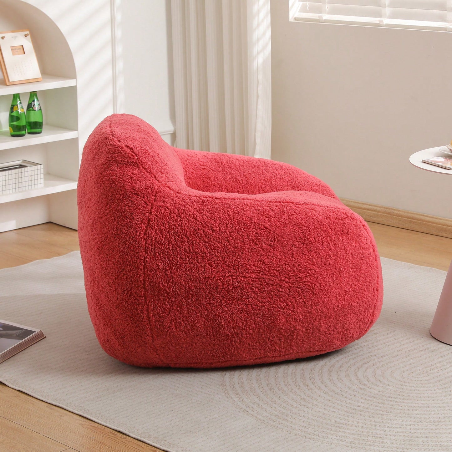 Giant Comfy Bean Bag Chair For Adults With Memory Foam Filler And Armrests - Spacious Design For Living Room And Bedroom