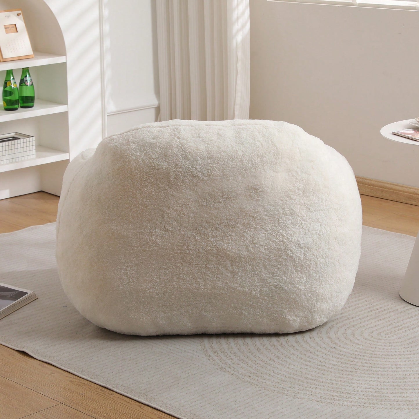 Giant Comfy Bean Bag Chair For Adults With Memory Foam Filler And Armrests - Spacious Design For Living Room And Bedroom