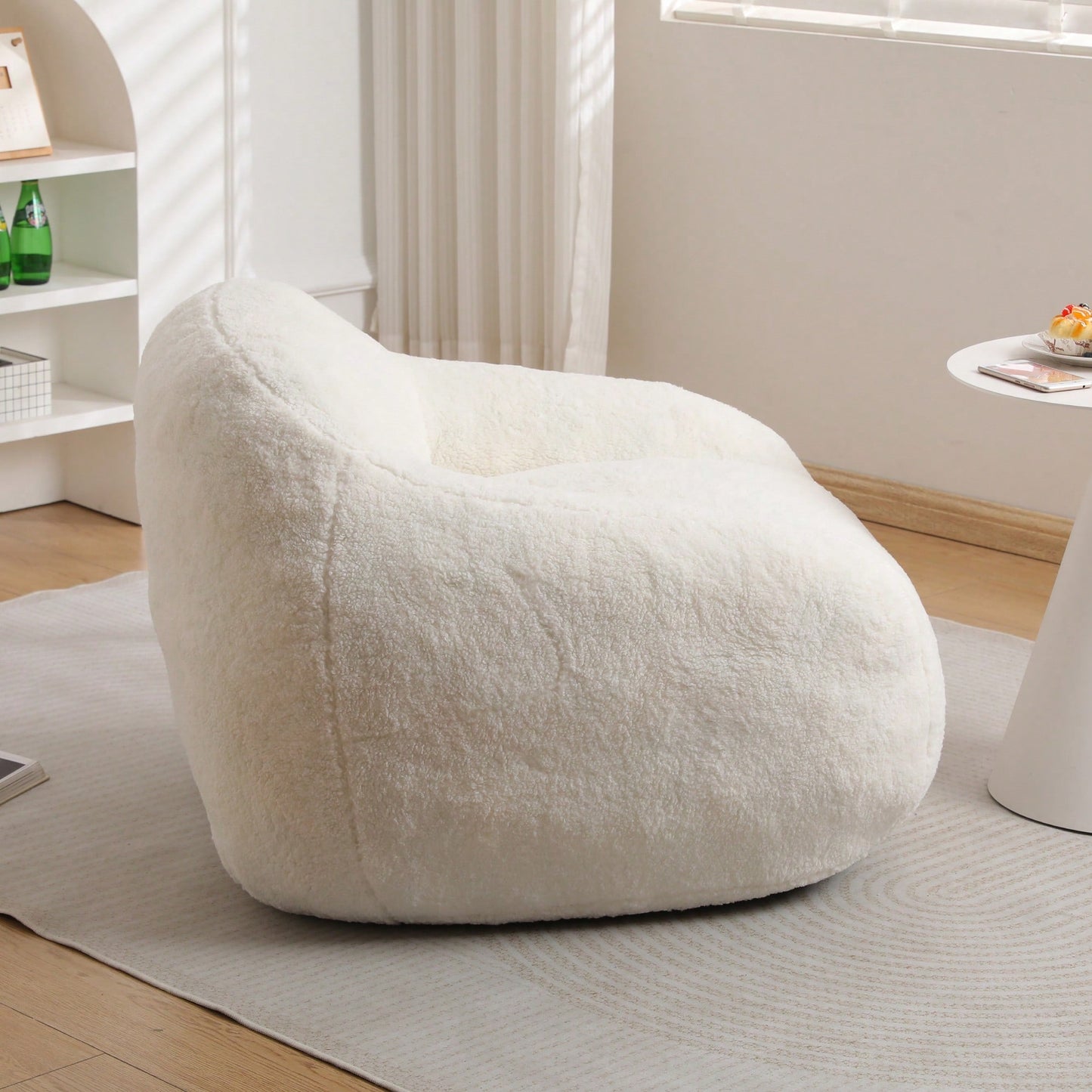 Giant Comfy Bean Bag Chair For Adults With Memory Foam Filler And Armrests - Spacious Design For Living Room And Bedroom