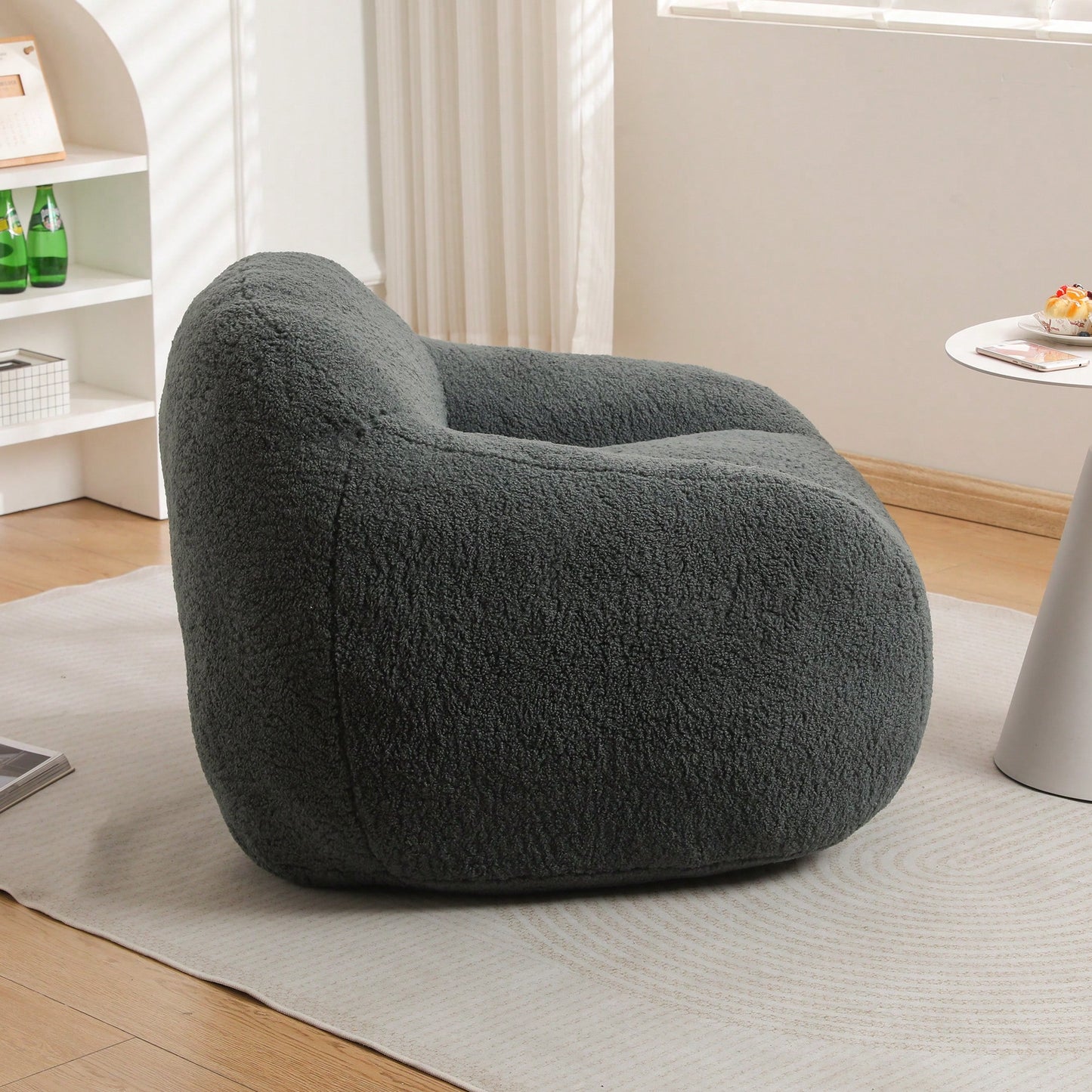 Giant Comfy Bean Bag Chair For Adults With Memory Foam Filler And Armrests - Spacious Design For Living Room And Bedroom