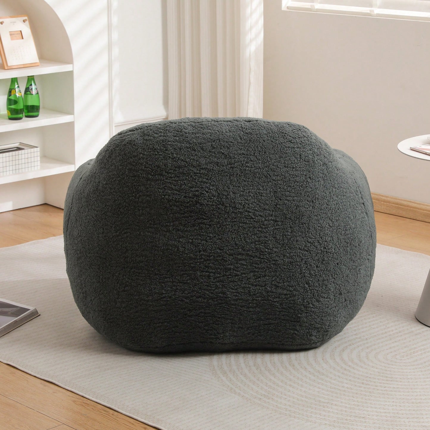 Giant Comfy Bean Bag Chair For Adults With Memory Foam Filler And Armrests - Spacious Design For Living Room And Bedroom