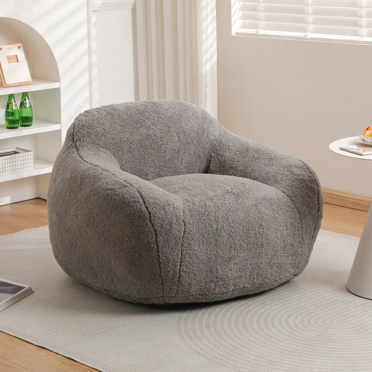 Giant Comfy Bean Bag Chair For Adults With Memory Foam Filler And Armrests - Spacious Design For Living Room And Bedroom
