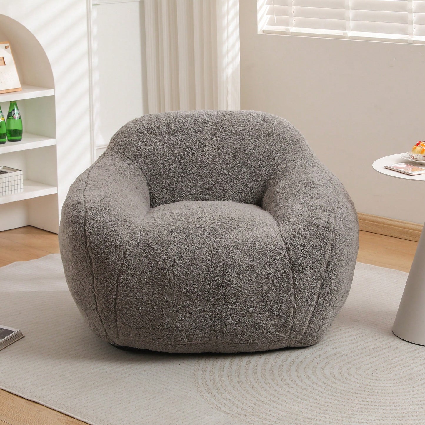 Giant Comfy Bean Bag Chair For Adults With Memory Foam Filler And Armrests - Spacious Design For Living Room And Bedroom