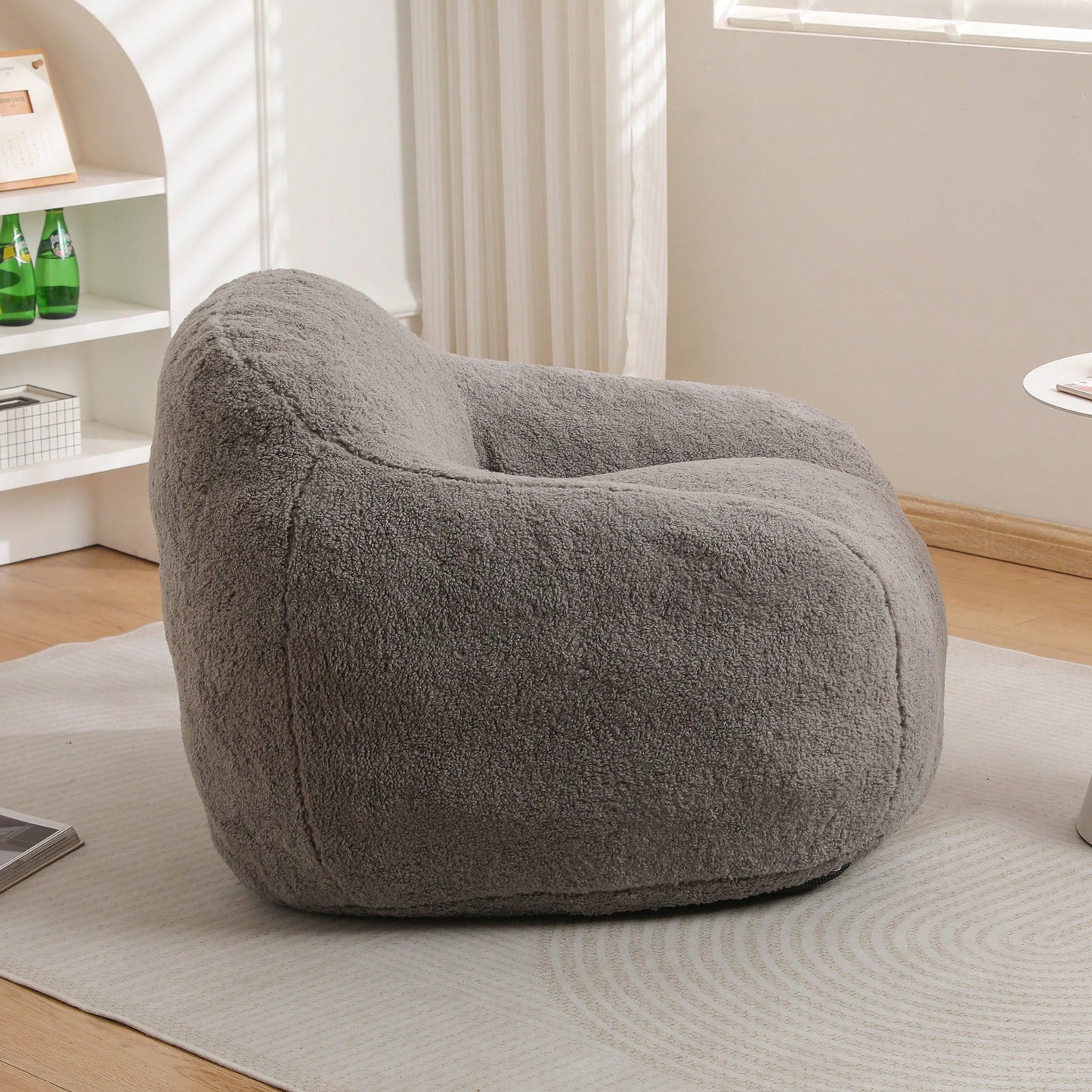 Giant Comfy Bean Bag Chair For Adults With Memory Foam Filler And Armrests - Spacious Design For Living Room And Bedroom