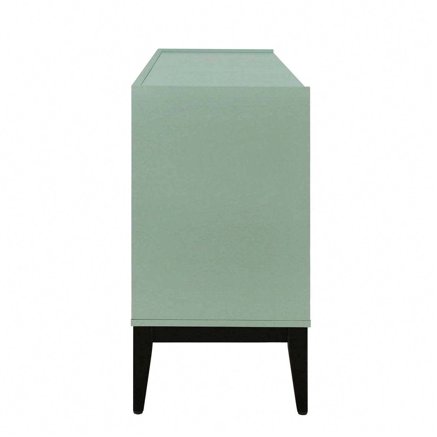Wooden Storage Cabinet Sideboard With 4 Doors For Hallway Entryway Living Room Adjustable Shelves