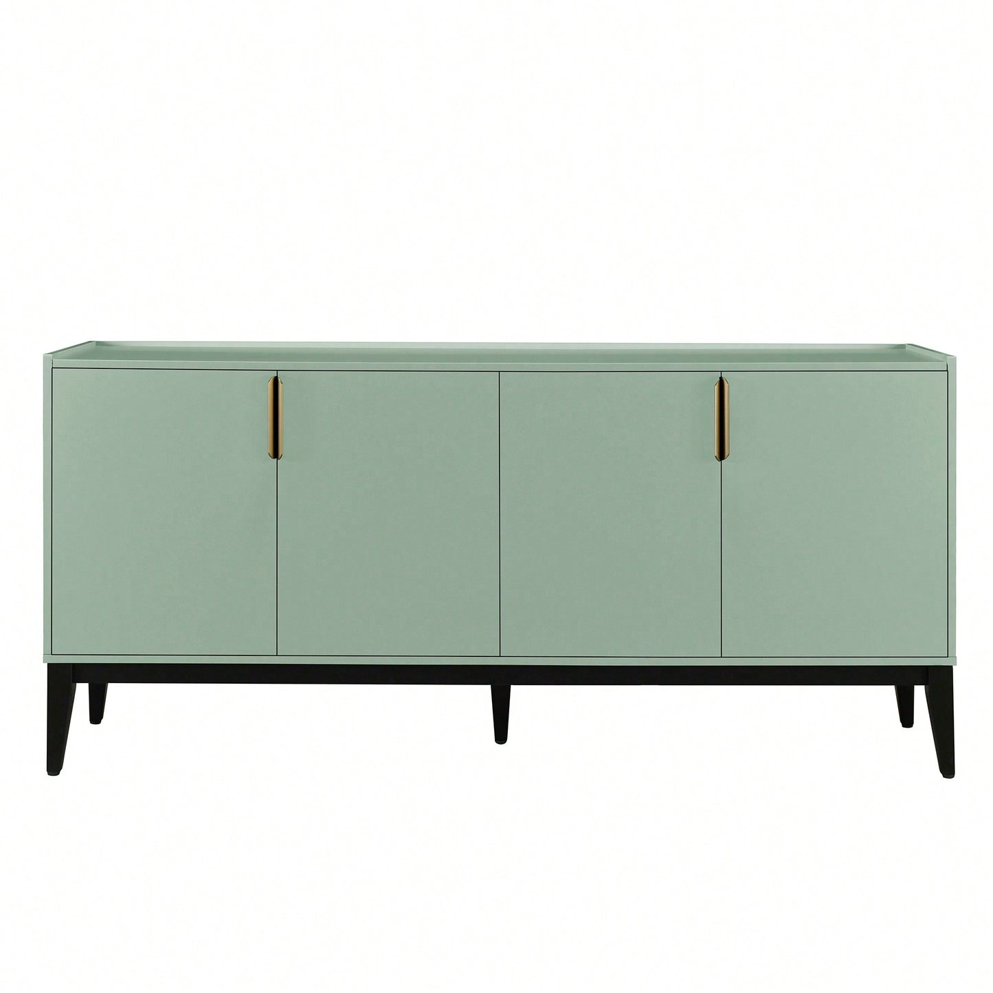 Wooden Storage Cabinet Sideboard With 4 Doors For Hallway Entryway Living Room Adjustable Shelves