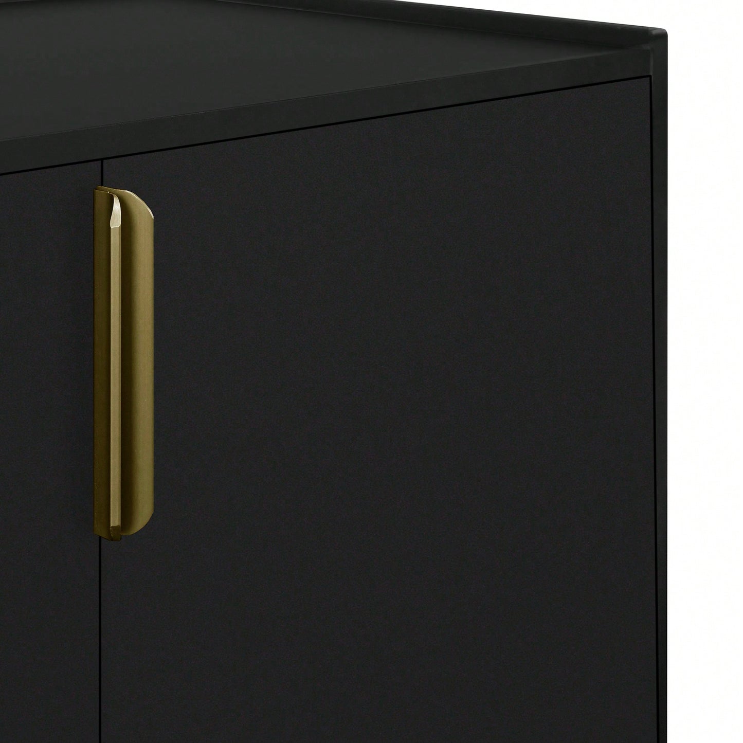 Wooden Storage Cabinet Sideboard With 4 Doors For Hallway Entryway Living Room Adjustable Shelves