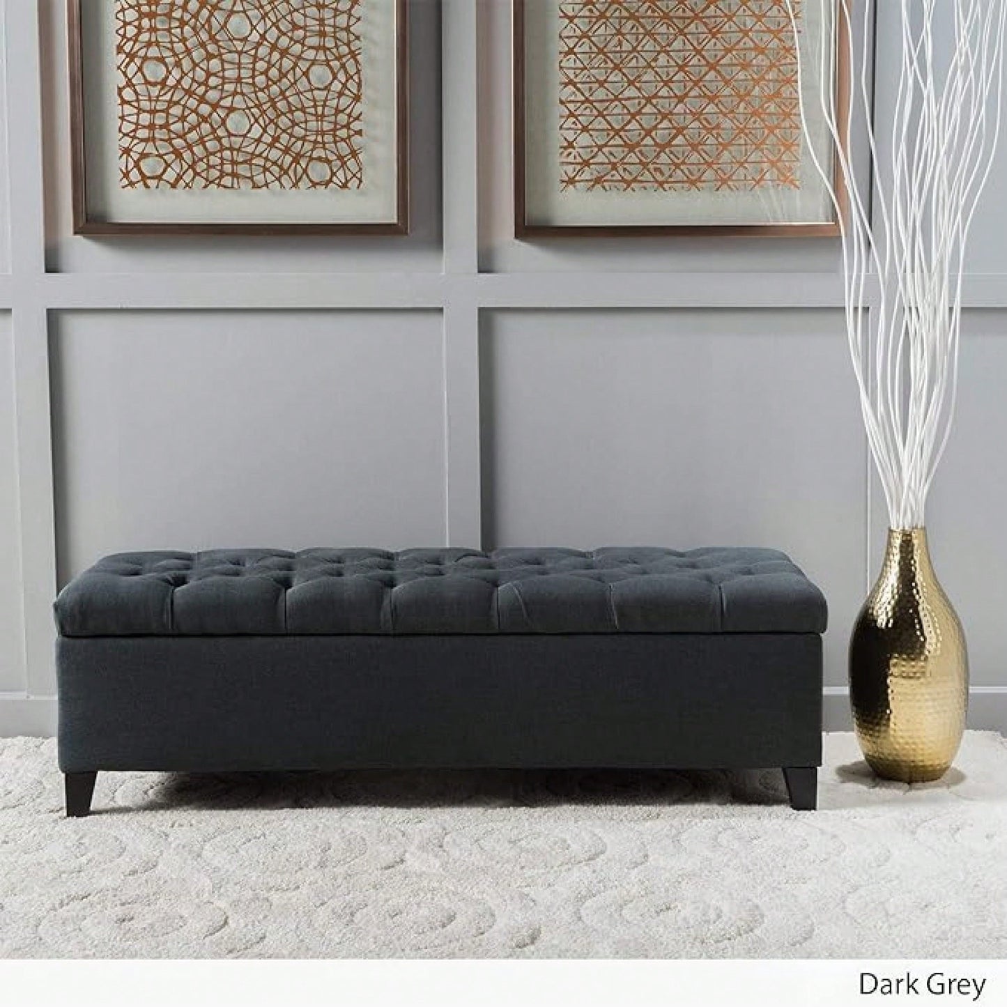 Versatile Storage Ottoman With Soft Upholstery And Stylish Design For Home Décor