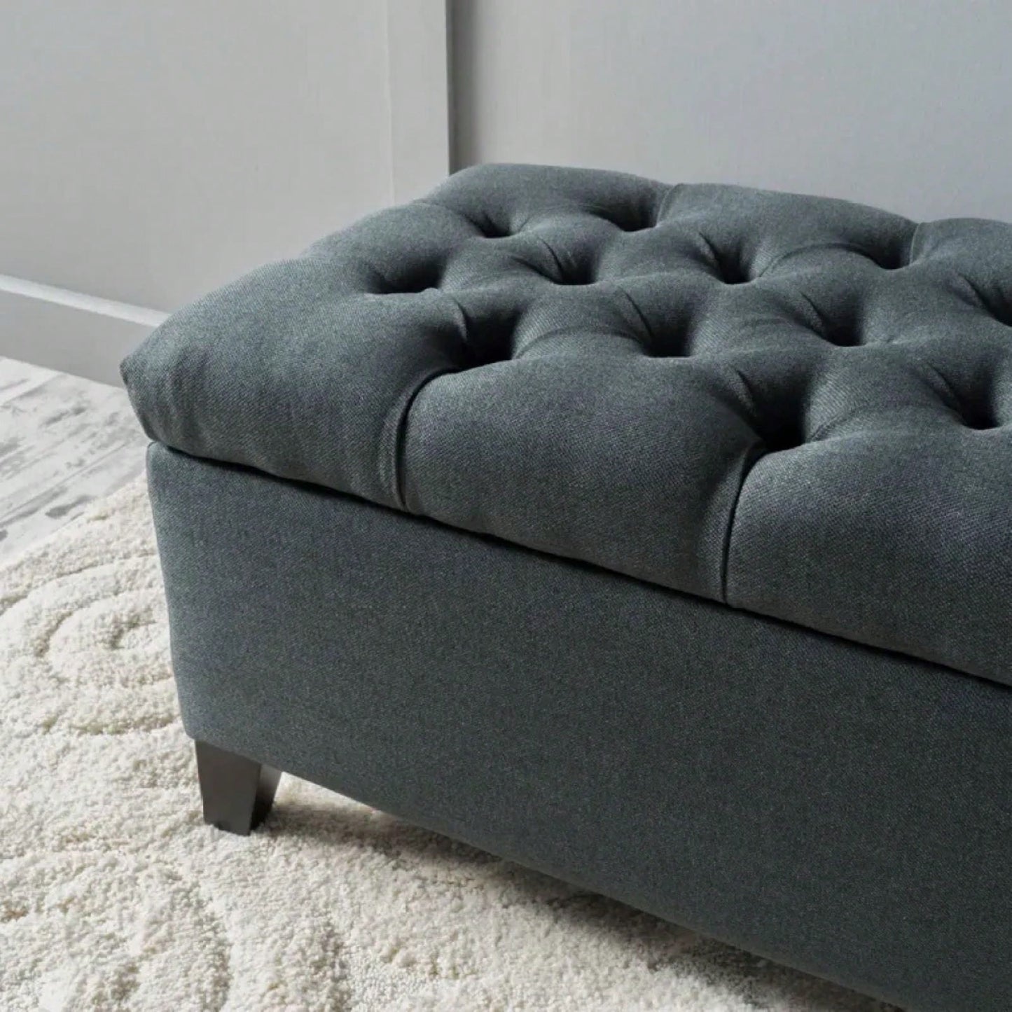 Versatile Storage Ottoman With Soft Upholstery And Stylish Design For Home Décor