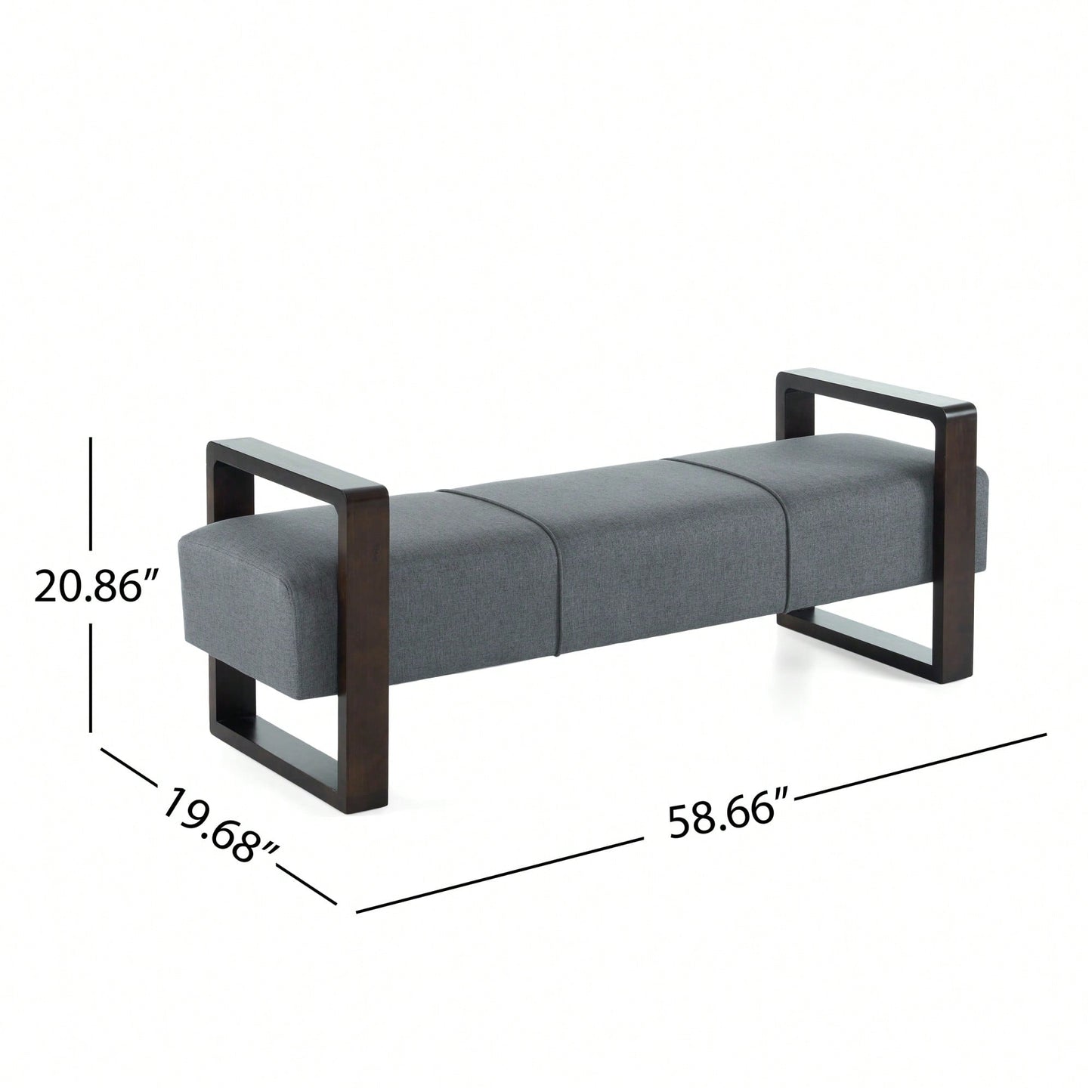 Sleek Gray Long Ottoman For Modern Living Spaces