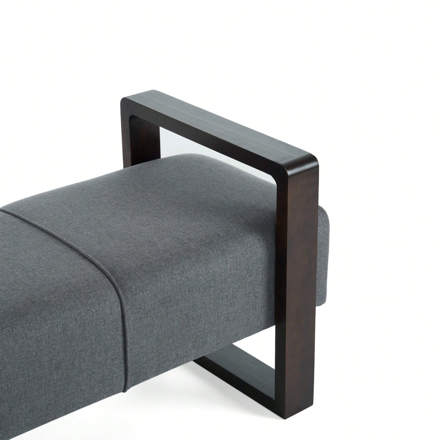 Sleek Gray Long Ottoman For Modern Living Spaces
