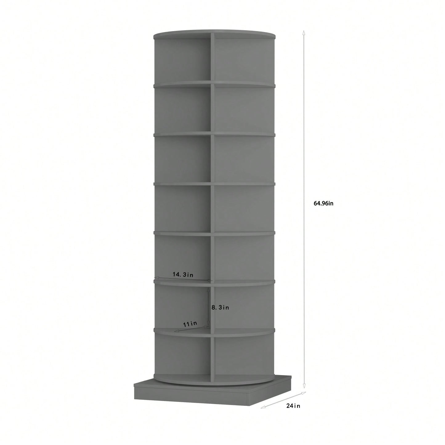 360 Degree Rotating Shoe Cabinet With 7 Layers Holds Up To 28 Pairs Of Shoes