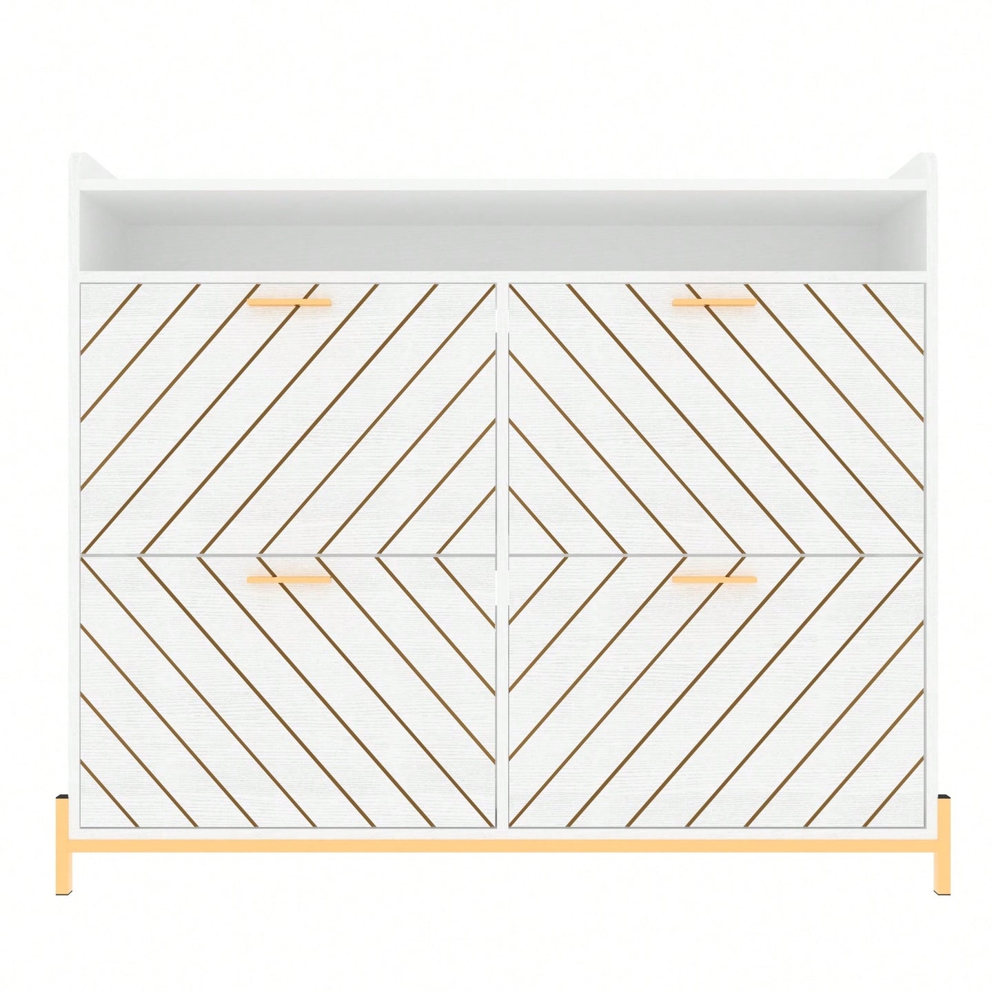 Shoe Storage Cabinet With Adjustable Shelves And Doors For Organized Footwear