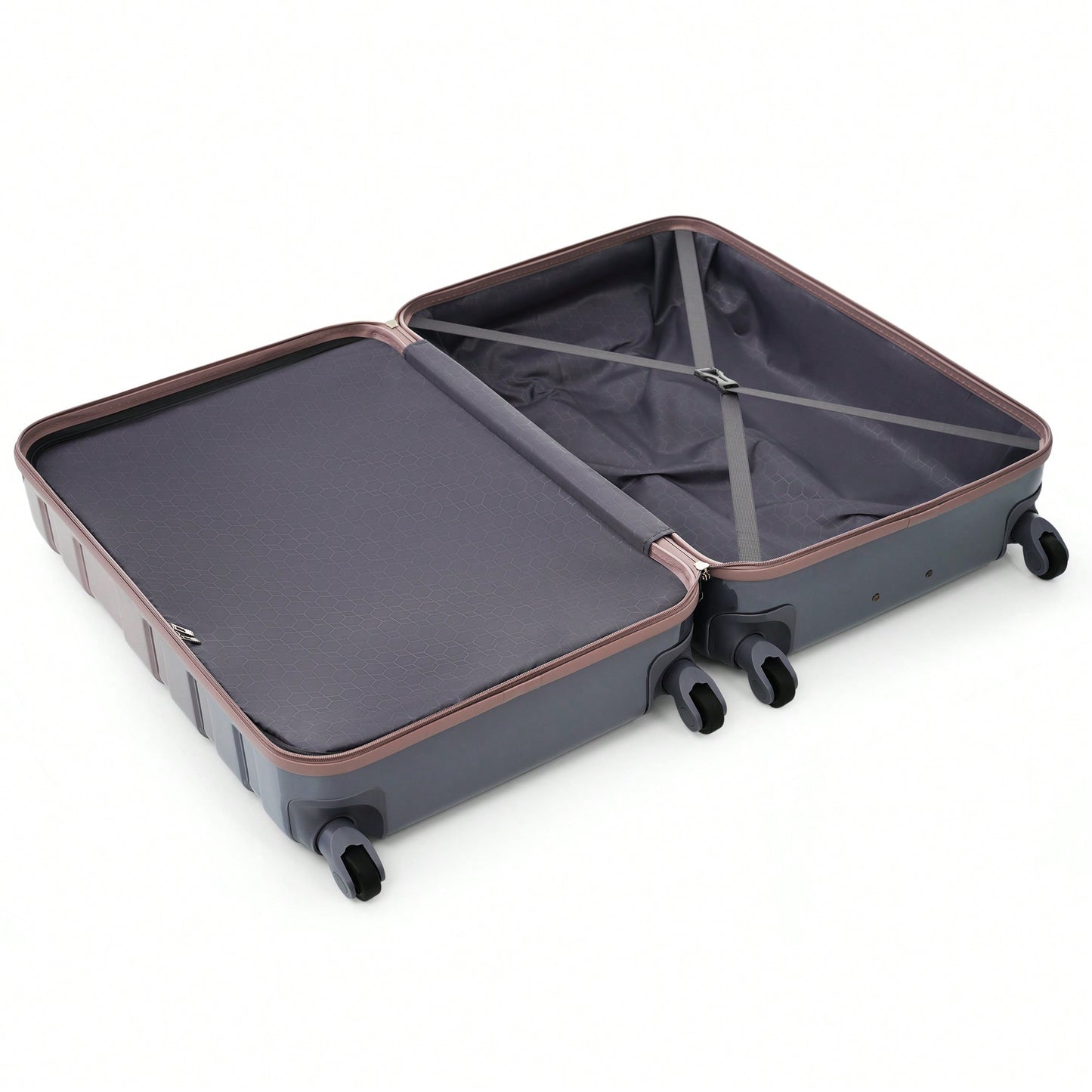 Lightweight Durable 3-Piece Hardshell Luggage Set With Spinner Wheels And TSA Lock 20'' 24'' 28'' Golden