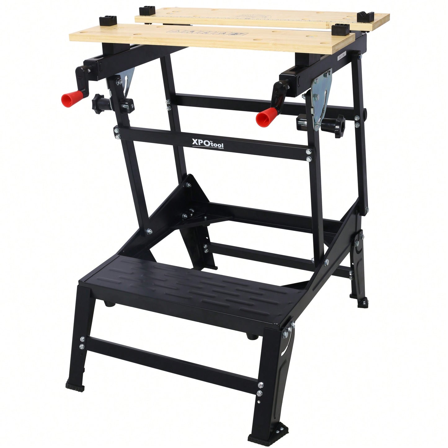 Heavy-Duty Portable Foldable Workbench With Adjustable Jaws And Vertical Clamping For DIY And Woodworking Projects, Supports 550 Pounds
