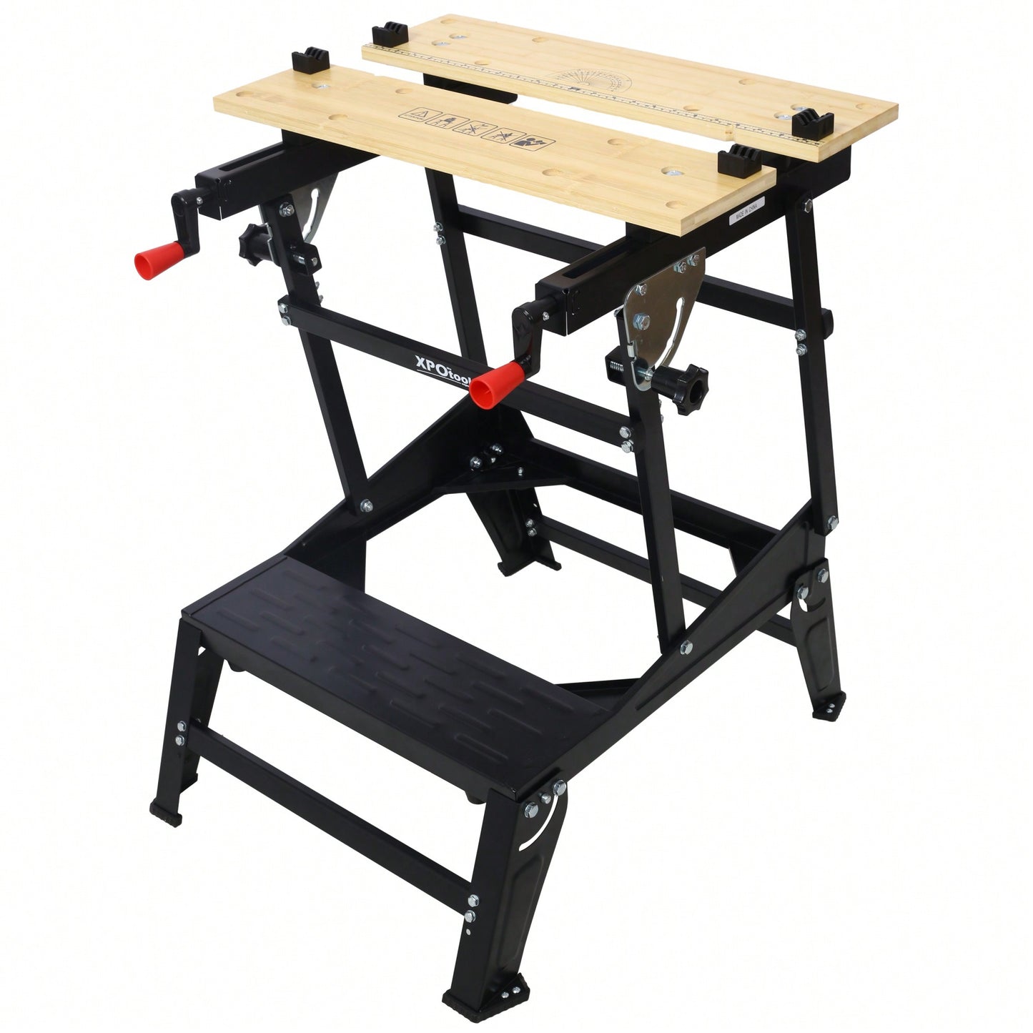 Heavy-Duty Portable Foldable Workbench With Adjustable Jaws And Vertical Clamping For DIY And Woodworking Projects, Supports 550 Pounds