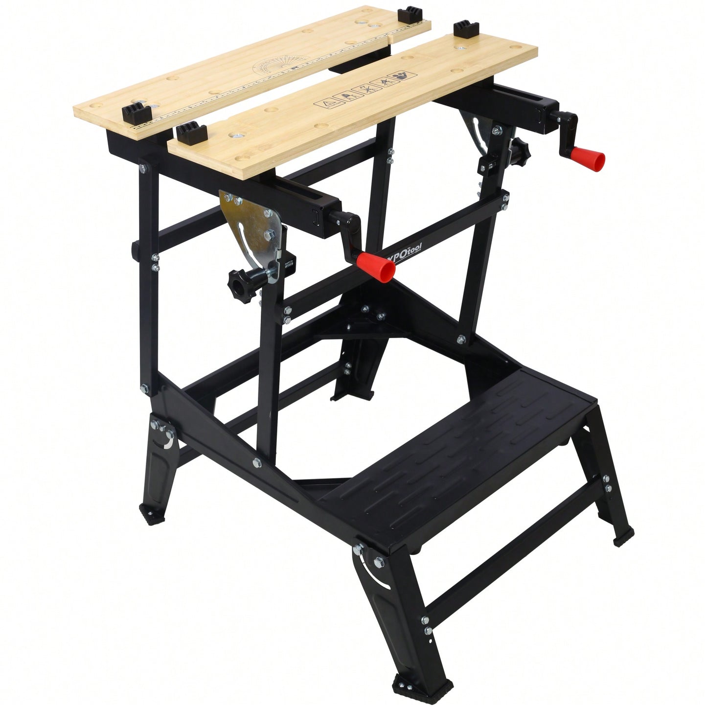 Heavy-Duty Portable Foldable Workbench With Adjustable Jaws And Vertical Clamping For DIY And Woodworking Projects, Supports 550 Pounds