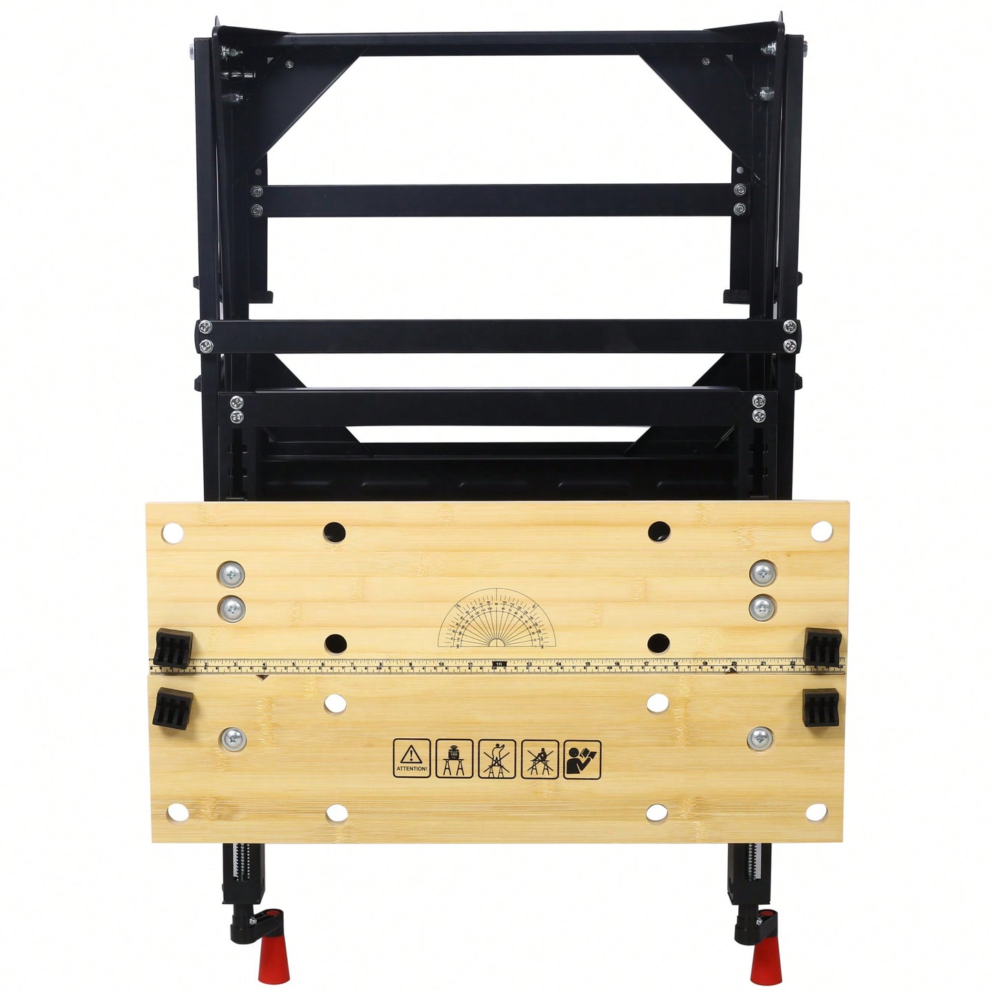 Heavy-Duty Portable Foldable Workbench With Adjustable Jaws And Vertical Clamping For DIY And Woodworking Projects, Supports 550 Pounds