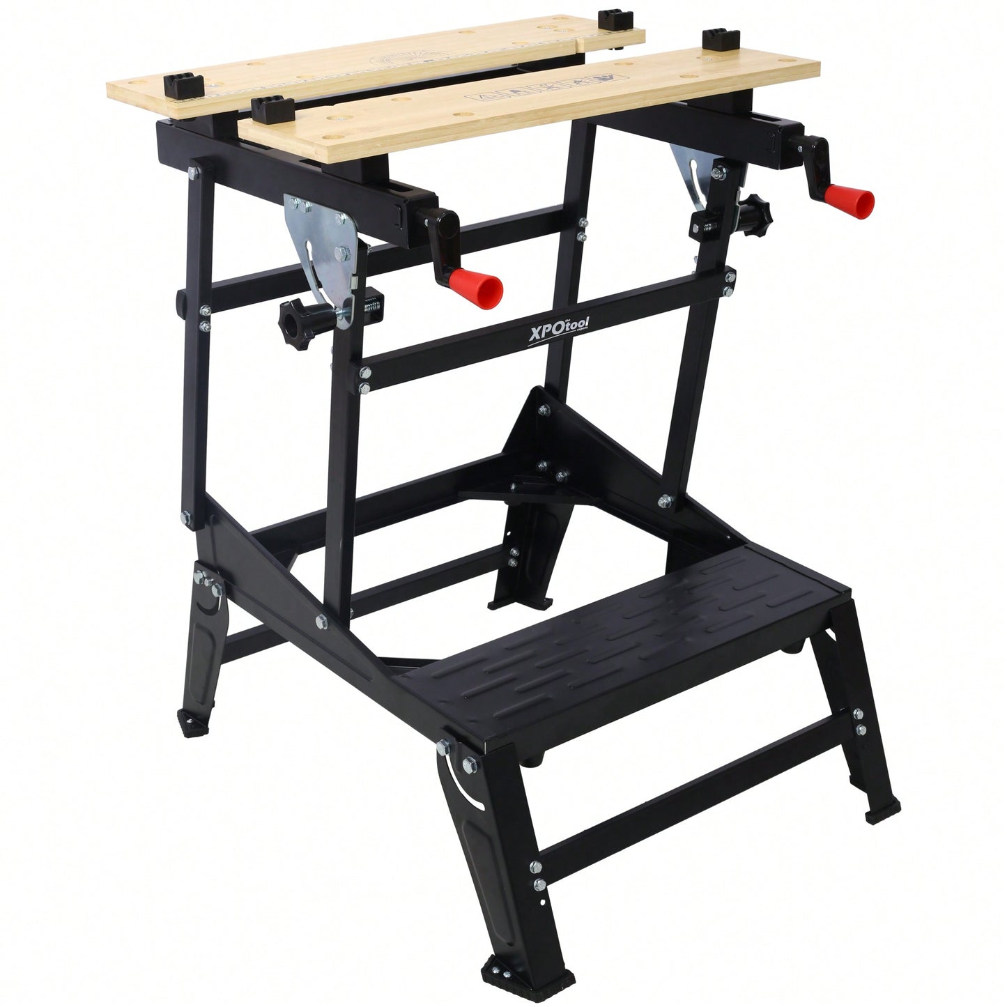 Heavy-Duty Portable Foldable Workbench With Adjustable Jaws And Vertical Clamping For DIY And Woodworking Projects, Supports 550 Pounds