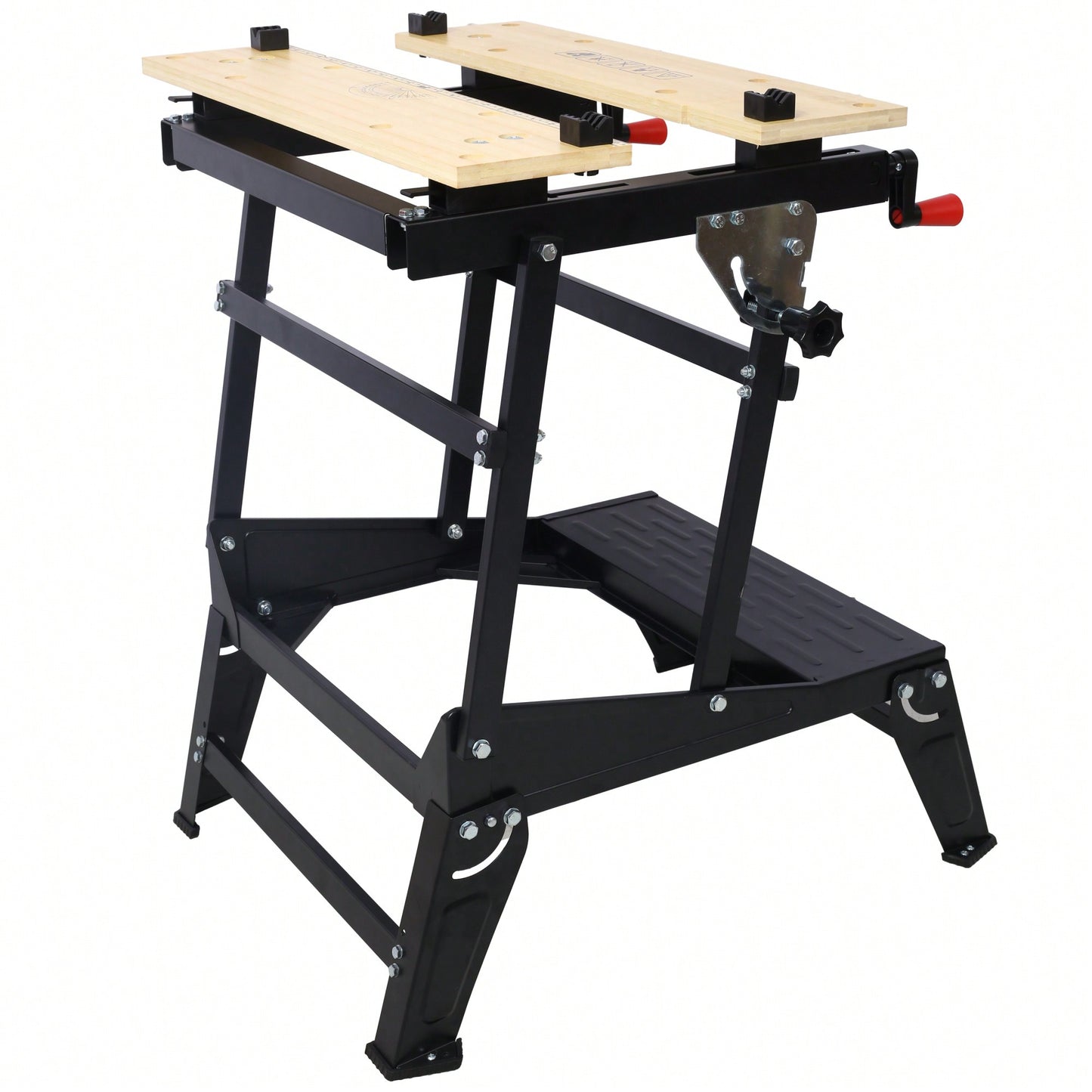 Heavy-Duty Portable Foldable Workbench With Adjustable Jaws And Vertical Clamping For DIY And Woodworking Projects, Supports 550 Pounds