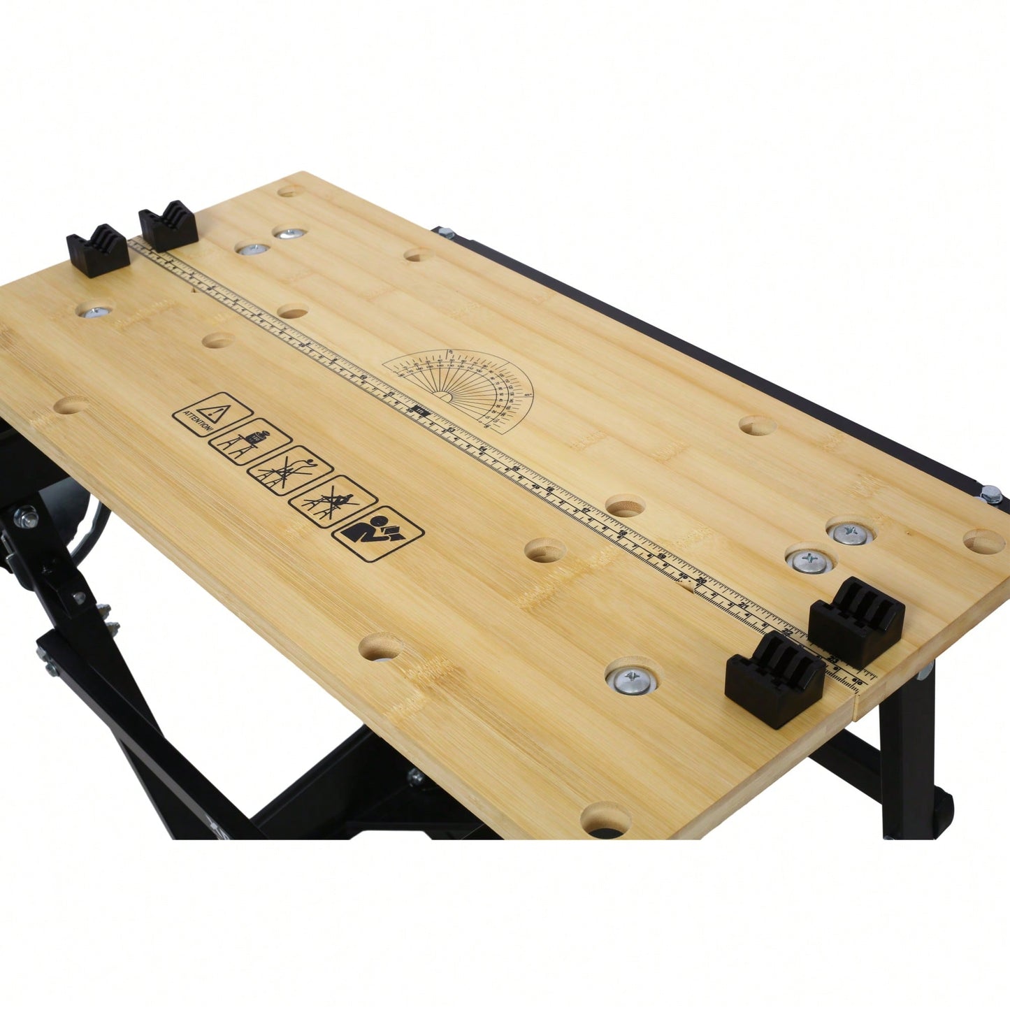 Heavy-Duty Portable Foldable Workbench With Adjustable Jaws And Vertical Clamping For DIY And Woodworking Projects, Supports 550 Pounds