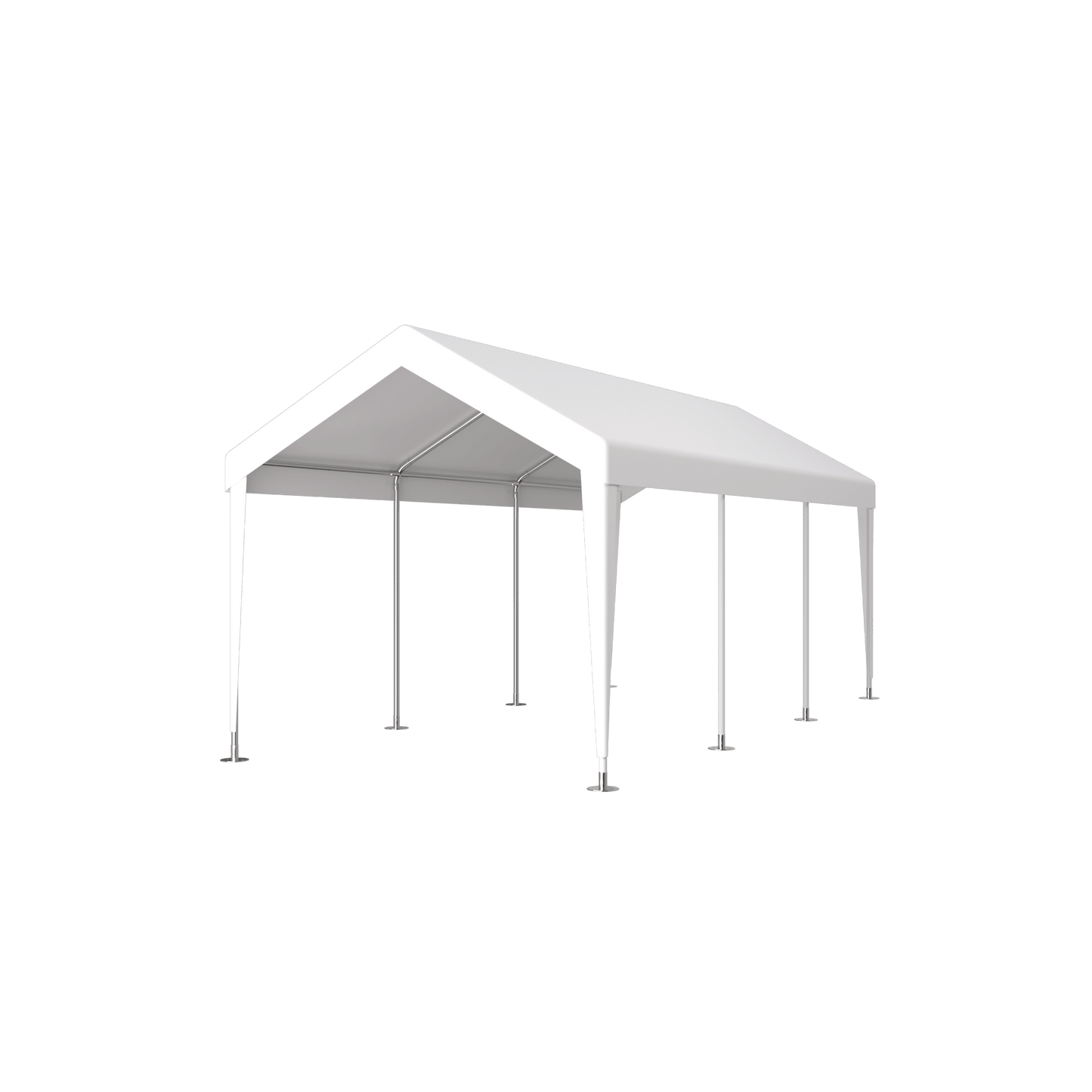 Heavy Duty Portable Carport Canopy 12x20 With Roll-Up Doors And Ventilated Windows For Car Truck Boat And Garden Tools Grey