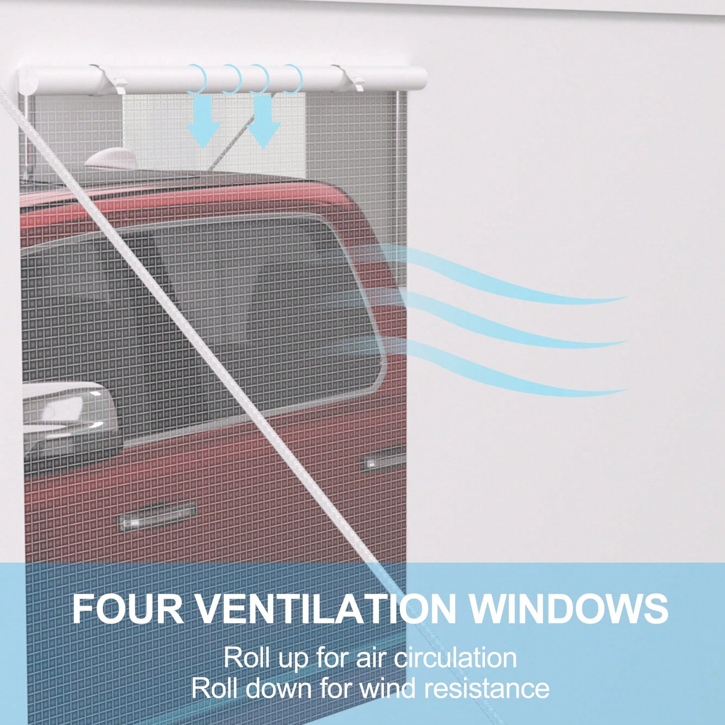 Heavy Duty Portable Carport Canopy 12x20 With Roll-Up Doors And Ventilated Windows For Car Truck Boat And Garden Tools Grey