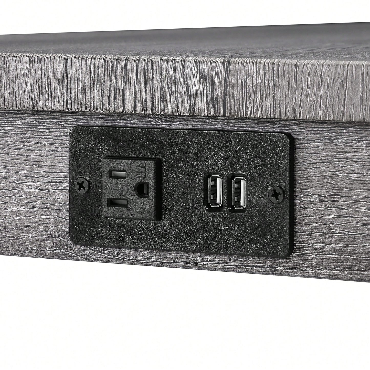Industrial 4 Piece Bar Table Set With Power Outlet For Dining Room Living Room Game Room