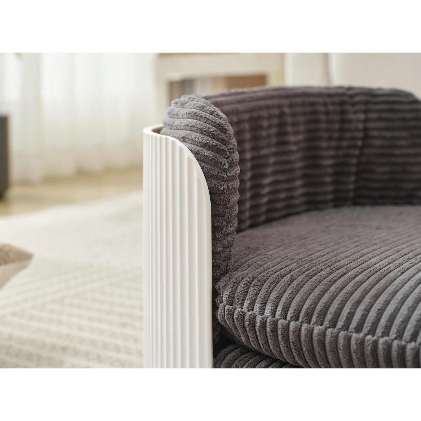 Scandinavian Style Elevated Cat Couch Bed With Removable Mattress Cover For Indoor Cats And Small Pets In White And Grey