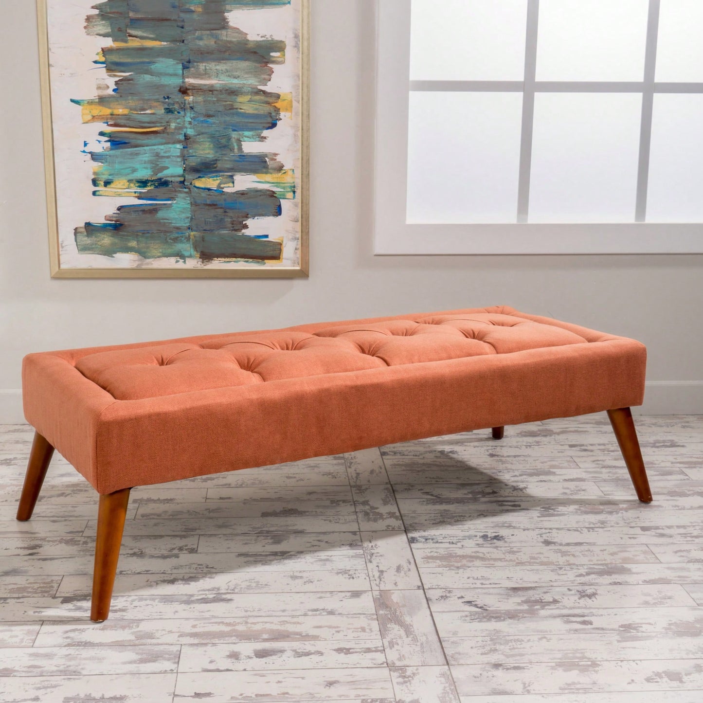 Elegant Tufted Top Ottoman For Stylish Home Decor And Versatile Seating