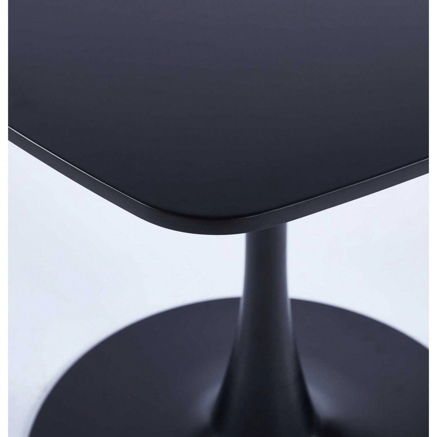 31.5 Inch Modern Black MDF Dining Table For Kitchen And Executive Use
