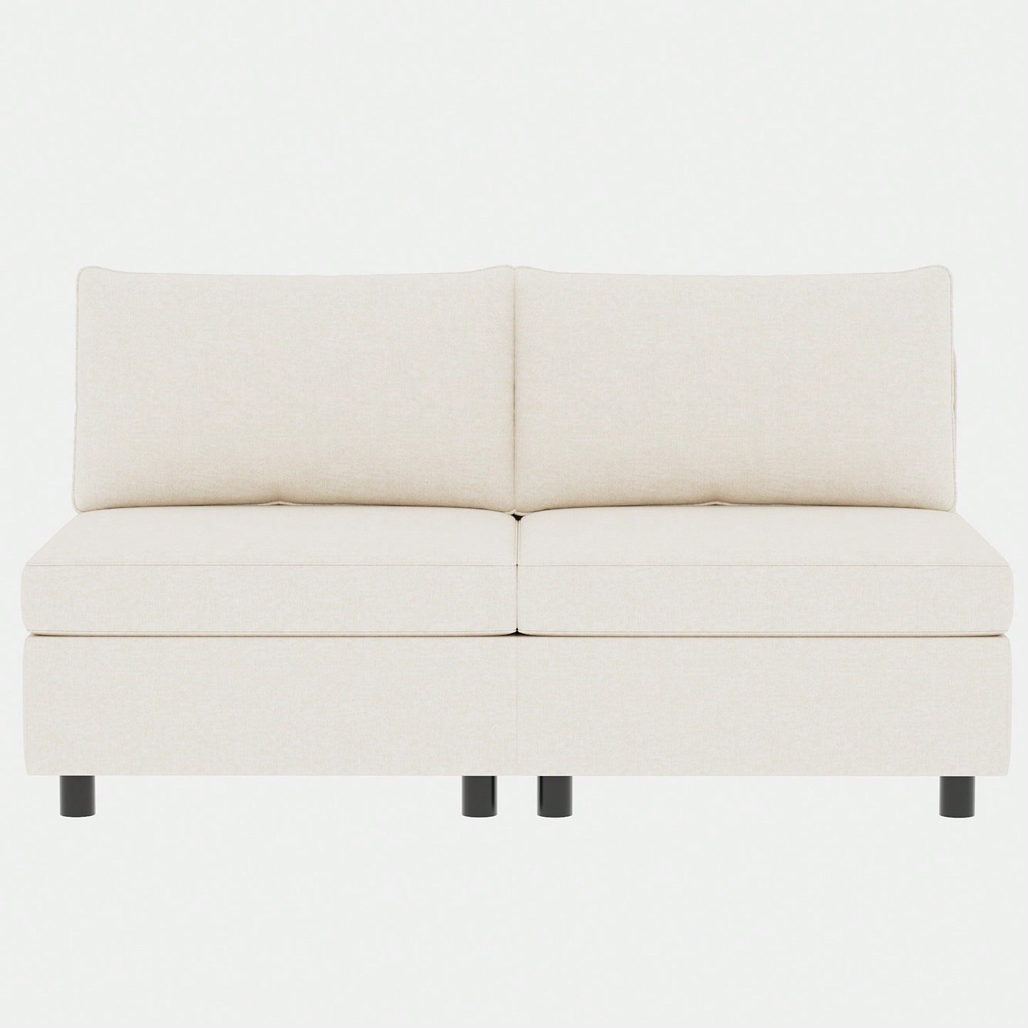 Armless Modular Sectional Sofa With Storage And Sleeper Functionality For Versatile Living Room Arrangements