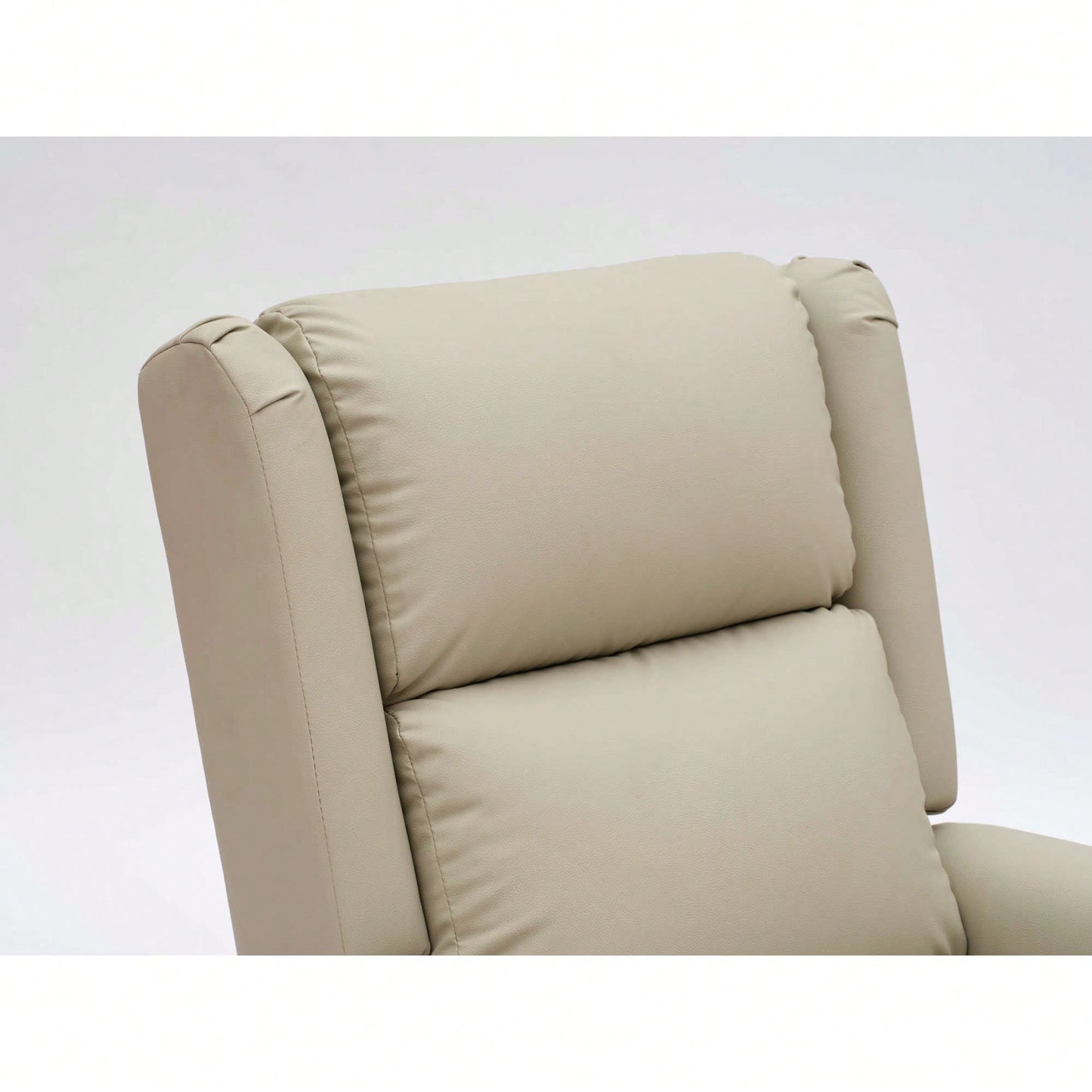 360 Degree Swivel Upholstered Manual Recliner For Living Room Comfort And Style Beige