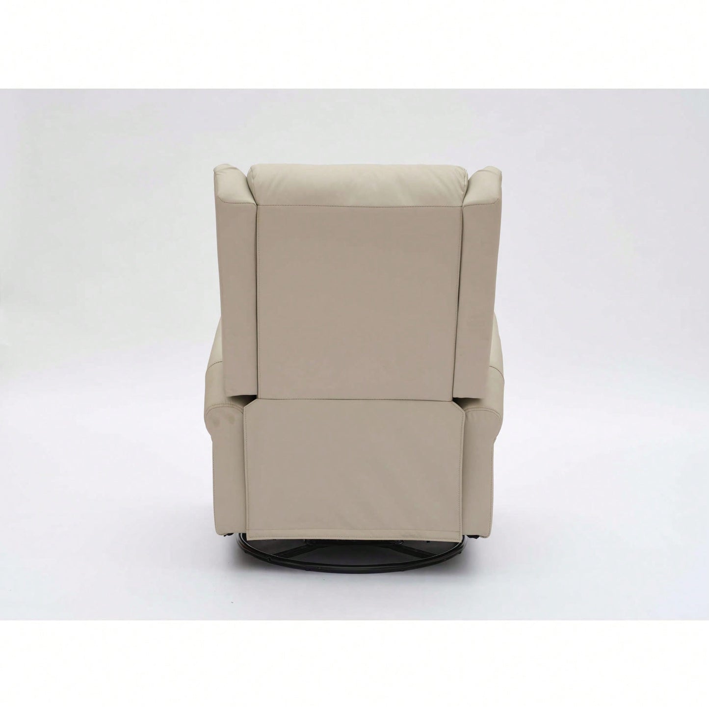 360 Degree Swivel Upholstered Manual Recliner For Living Room Comfort And Style Beige