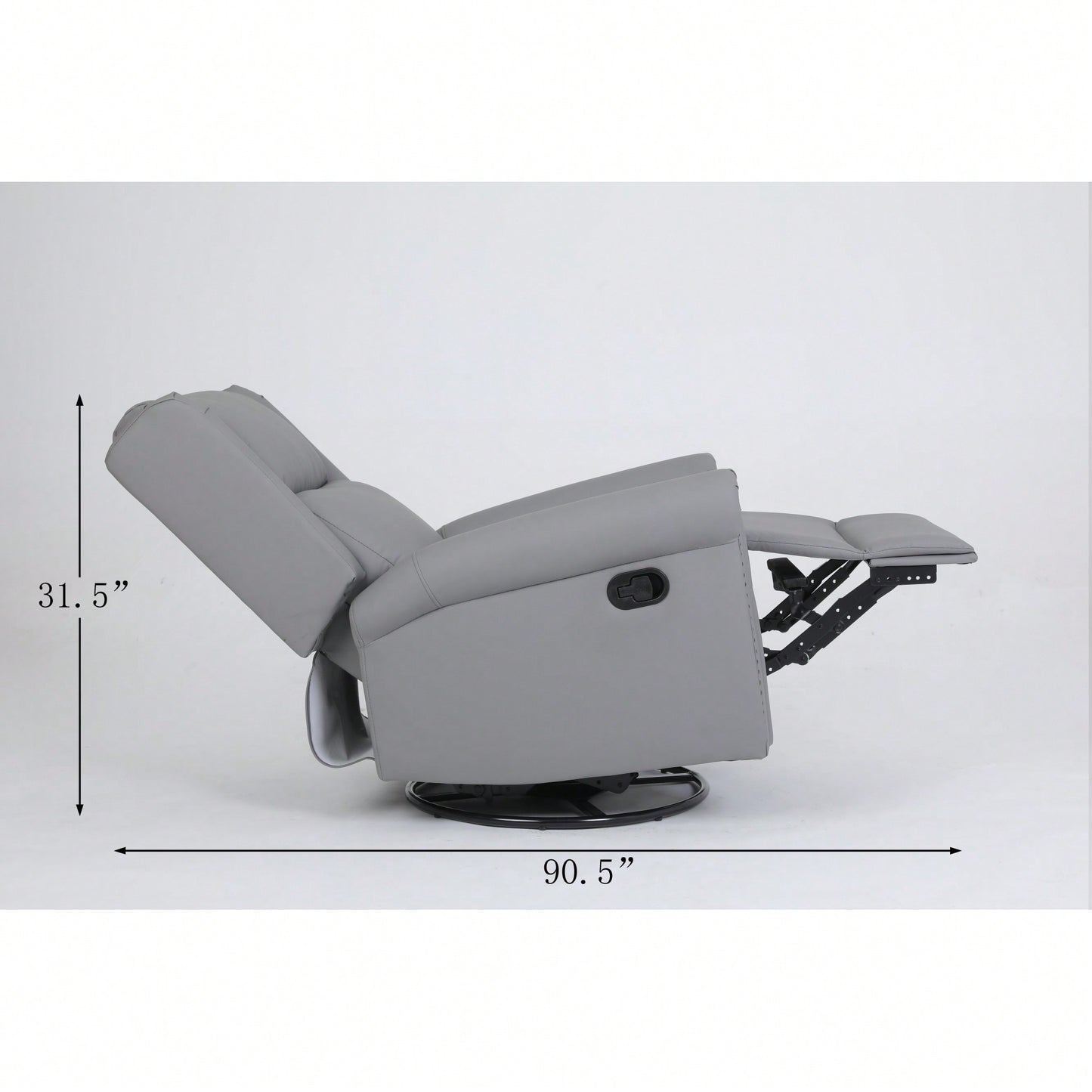 360 Degree Swivel Upholstered Manual Recliner For Living Room Comfort And Style Beige