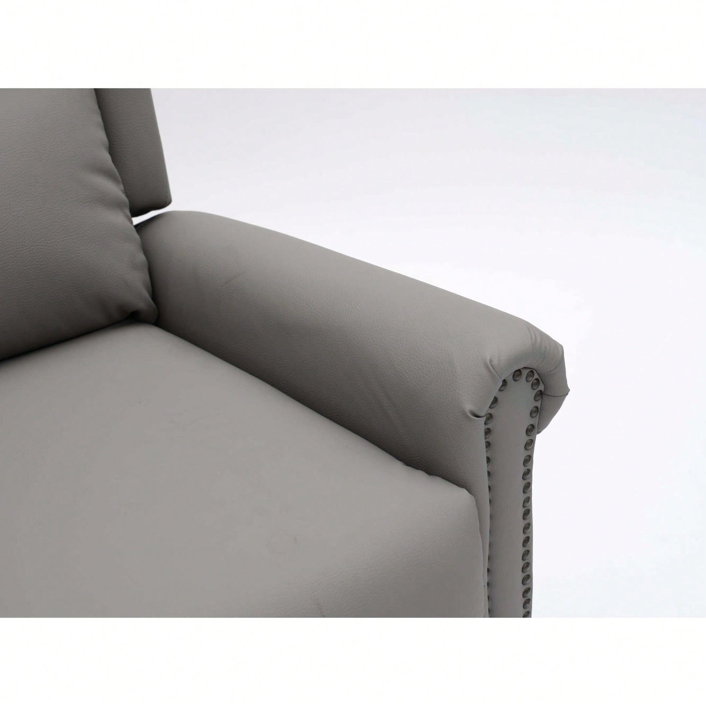 360 Degree Swivel Upholstered Manual Recliner For Living Room Comfort And Style Beige