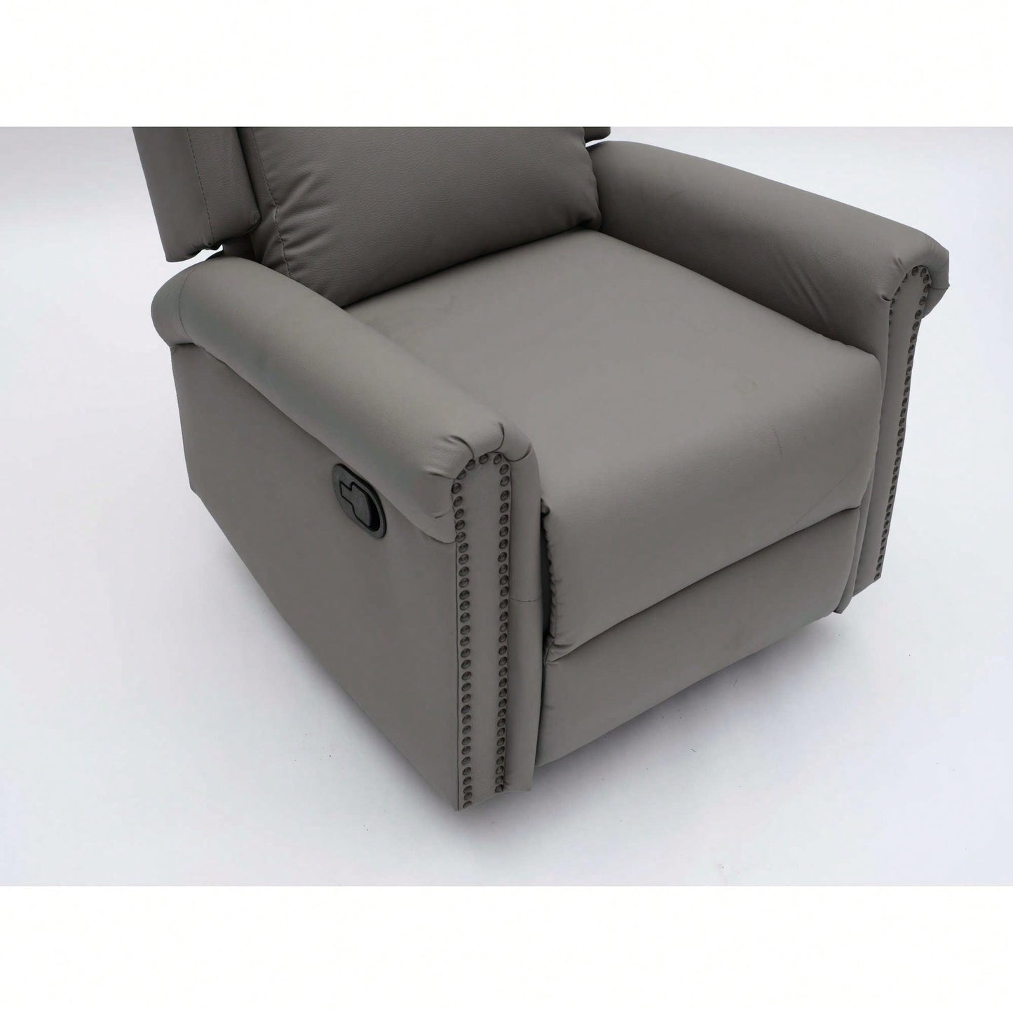 360 Degree Swivel Upholstered Manual Recliner For Living Room Comfort And Style Beige
