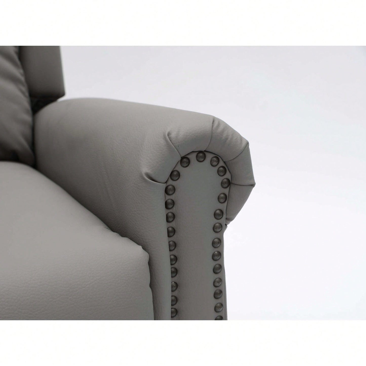 360 Degree Swivel Upholstered Manual Recliner For Living Room Comfort And Style Beige